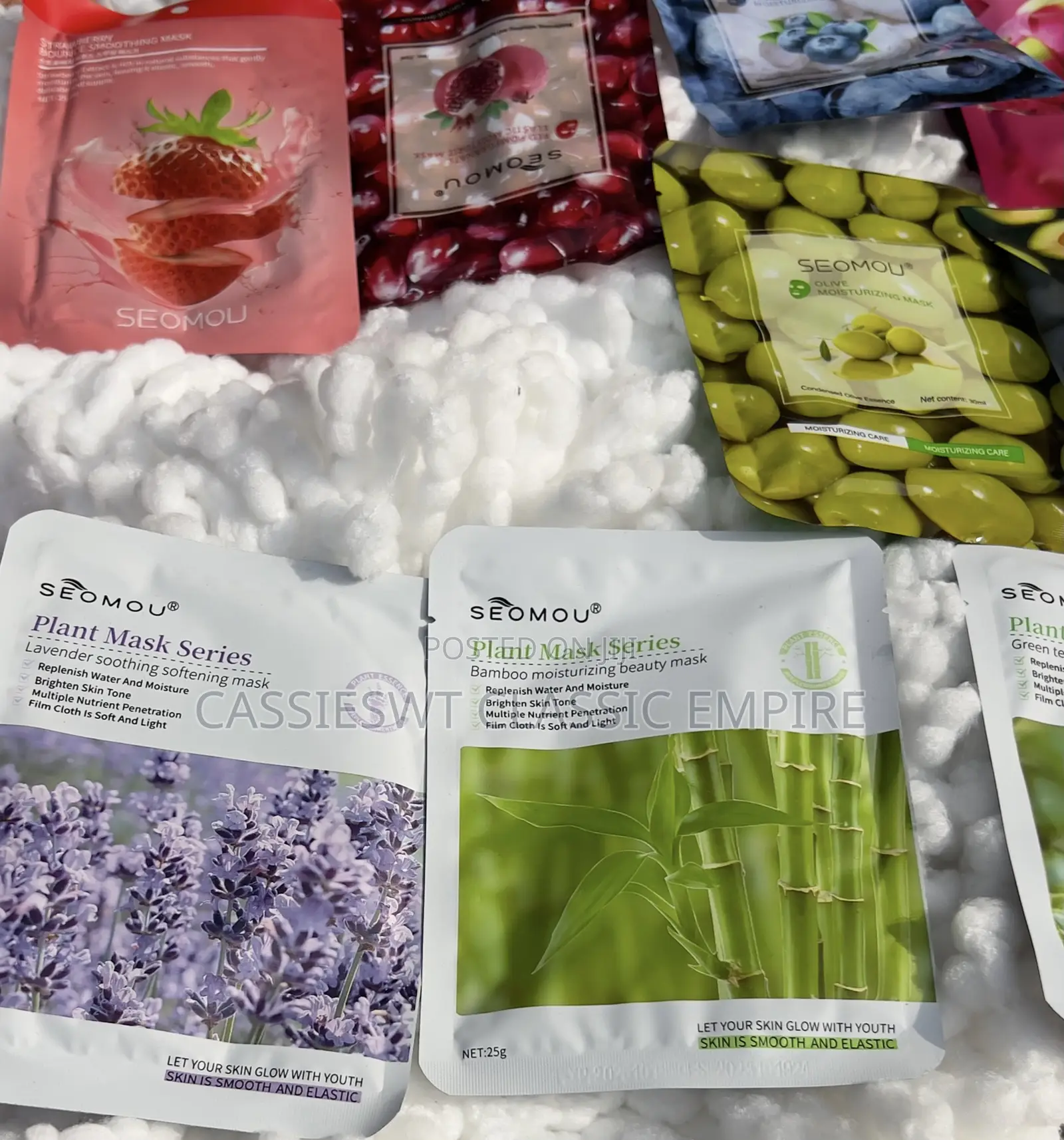 12 Pieces of Seomou Fruit Facemask Anti Wrinkle Moisturizing Skin Care