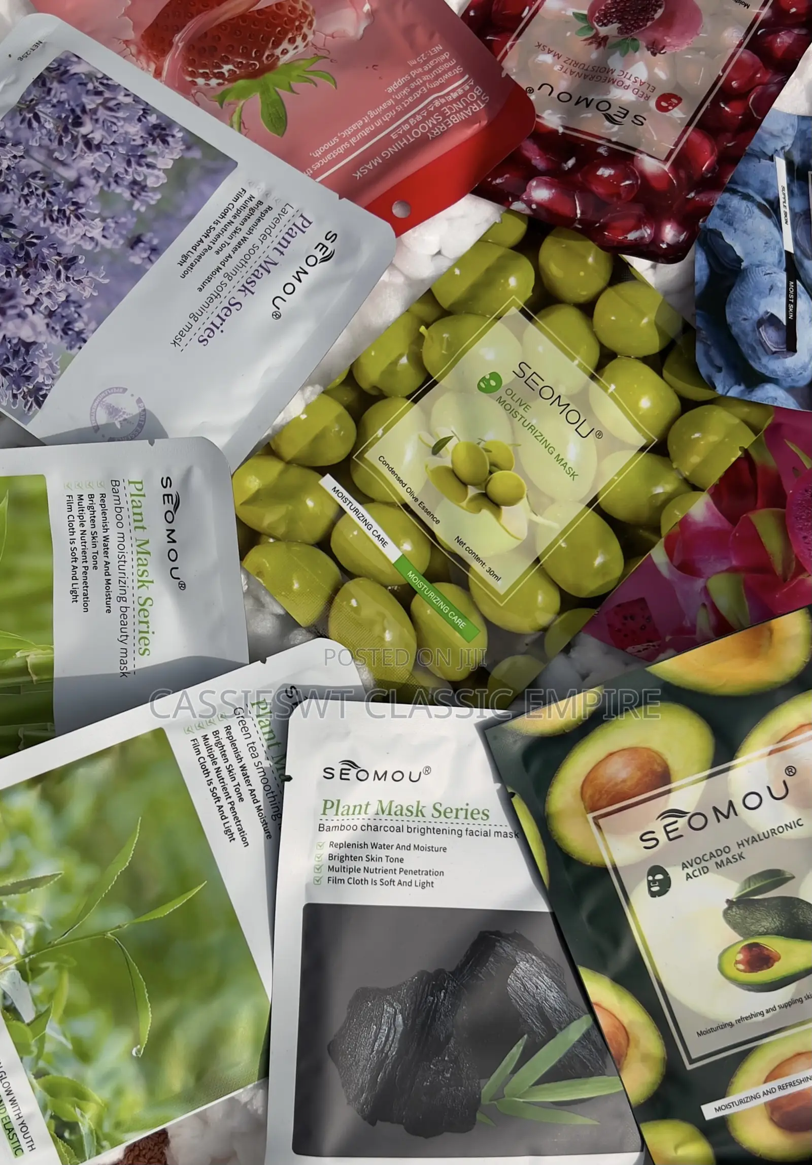 12 Pieces of Seomou Fruit Facemask Anti Wrinkle Moisturizing Skin Care