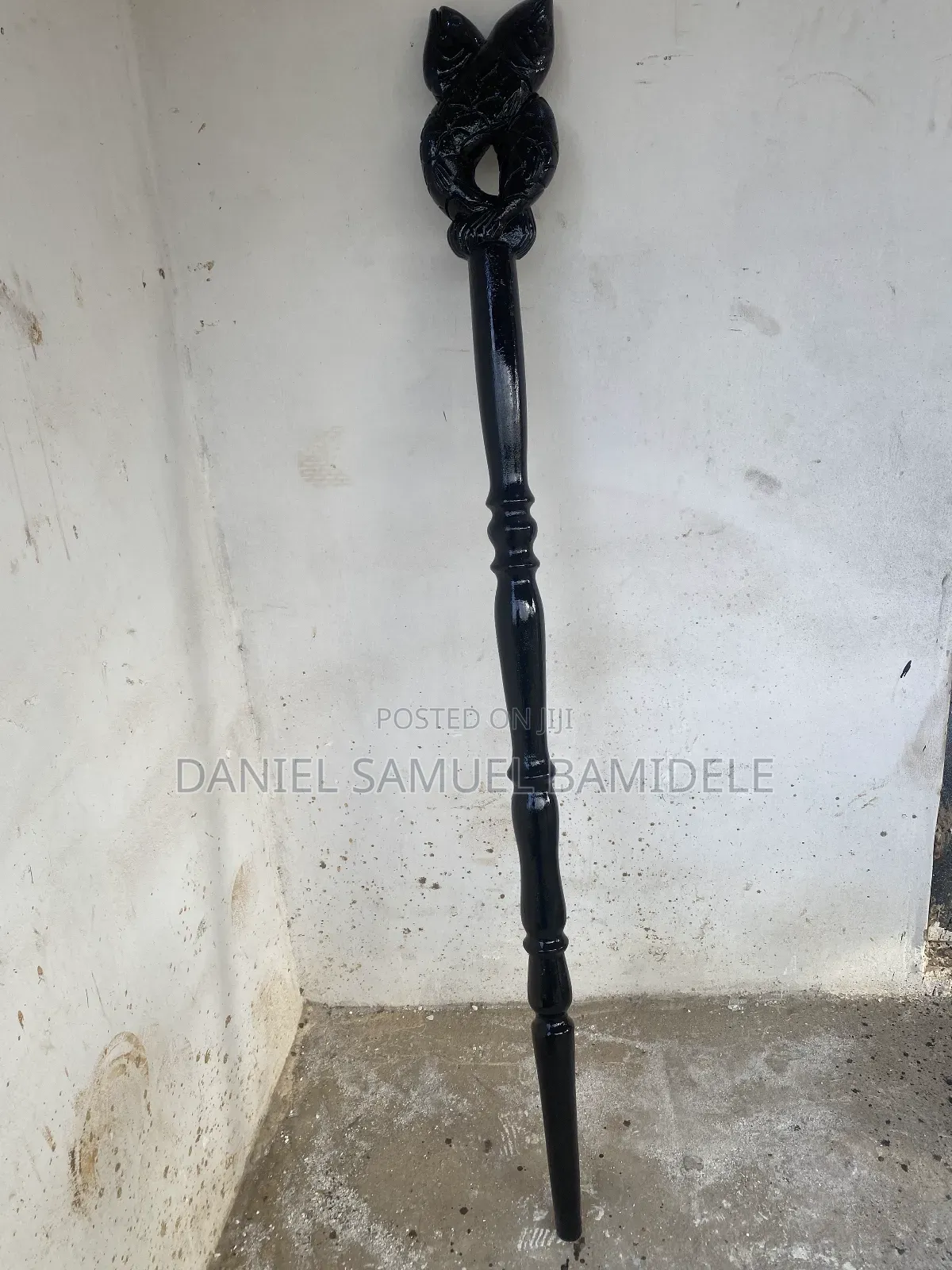 Wood Carving of a Cheif or King Staff (Commission)