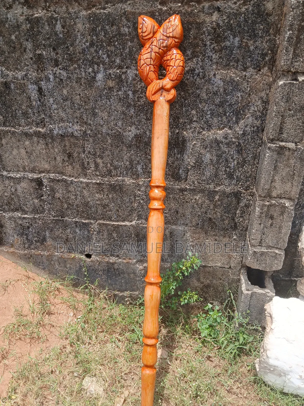 Wood Carving of a Cheif or King Staff (Commission)