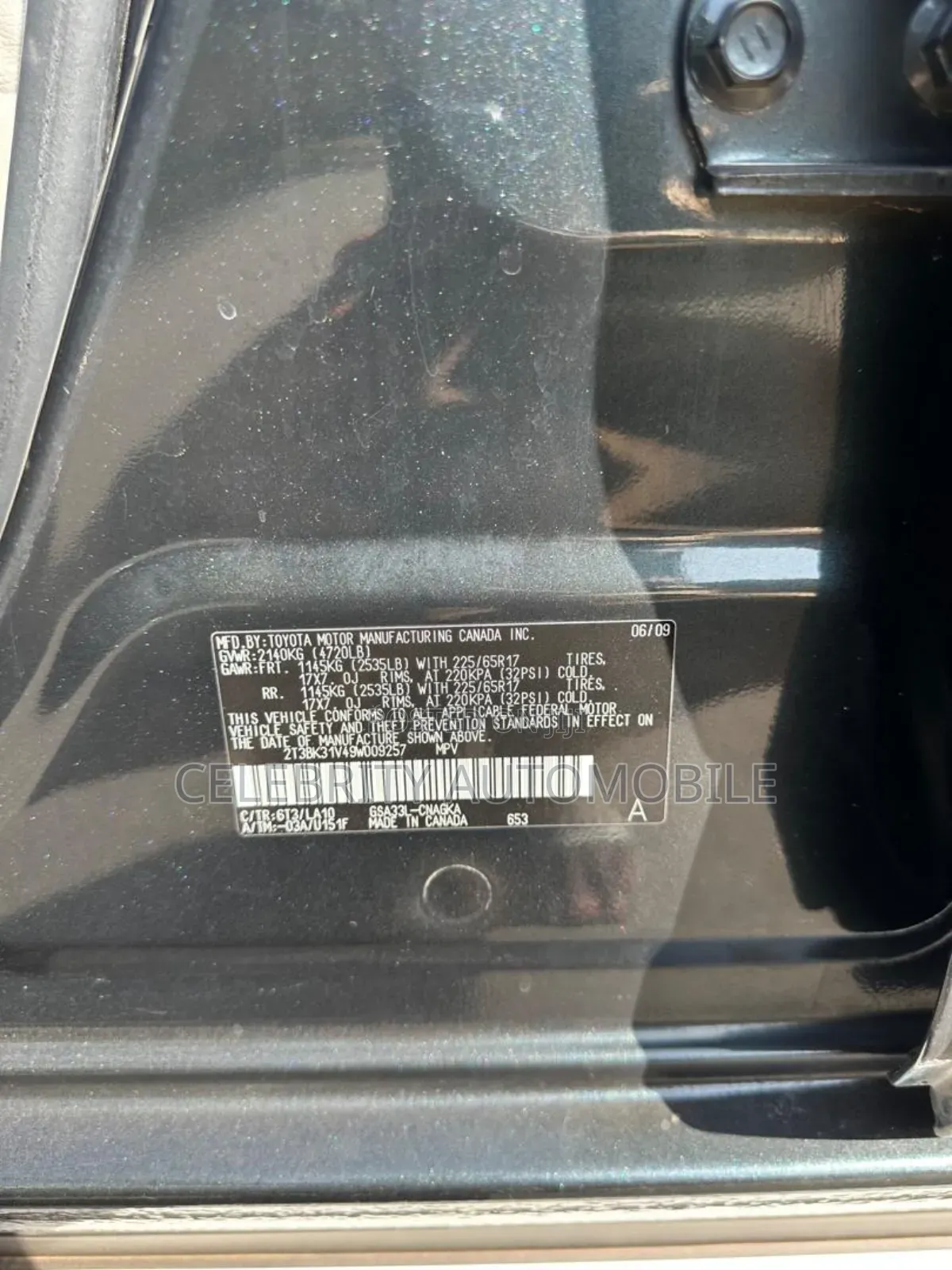 Toyota RAV4 3.5 Limited 2010 Black
