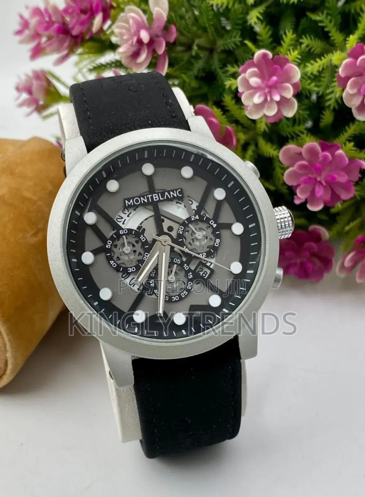 Montblanc Leather Wristwatch