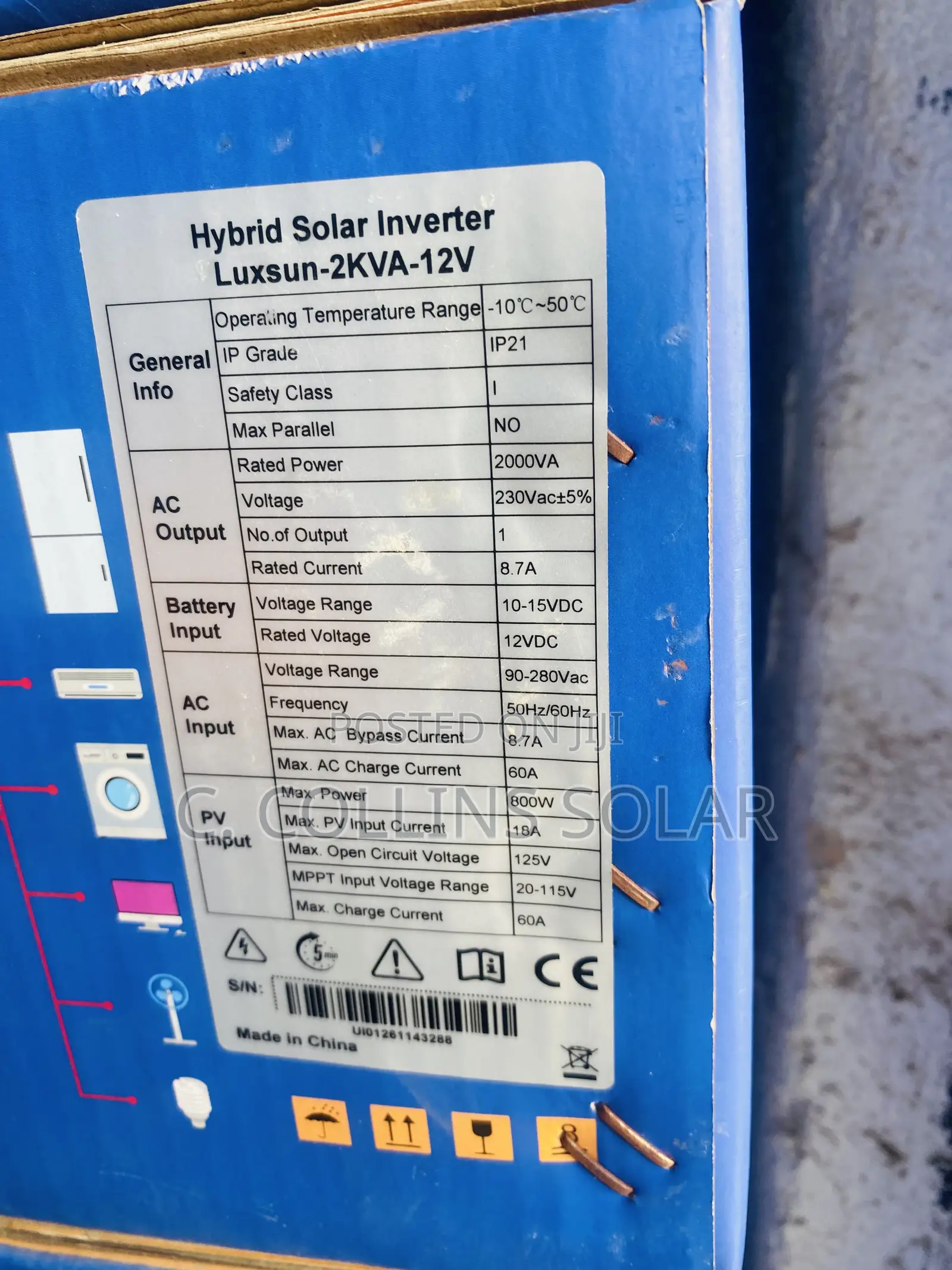 2kva 12v Luxsun Hybrid Inverter