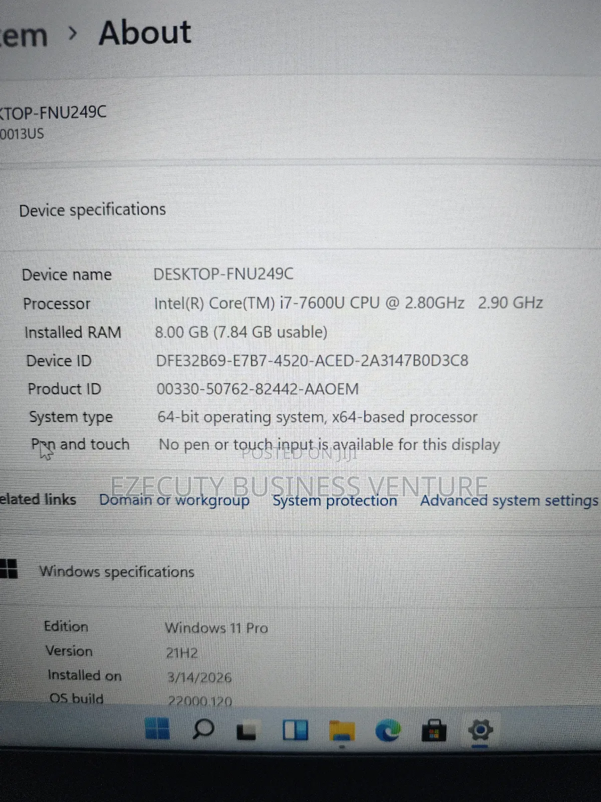 Laptop Lenovo ThinkPad T470s 8GB Intel Core i7 SSD 256GB