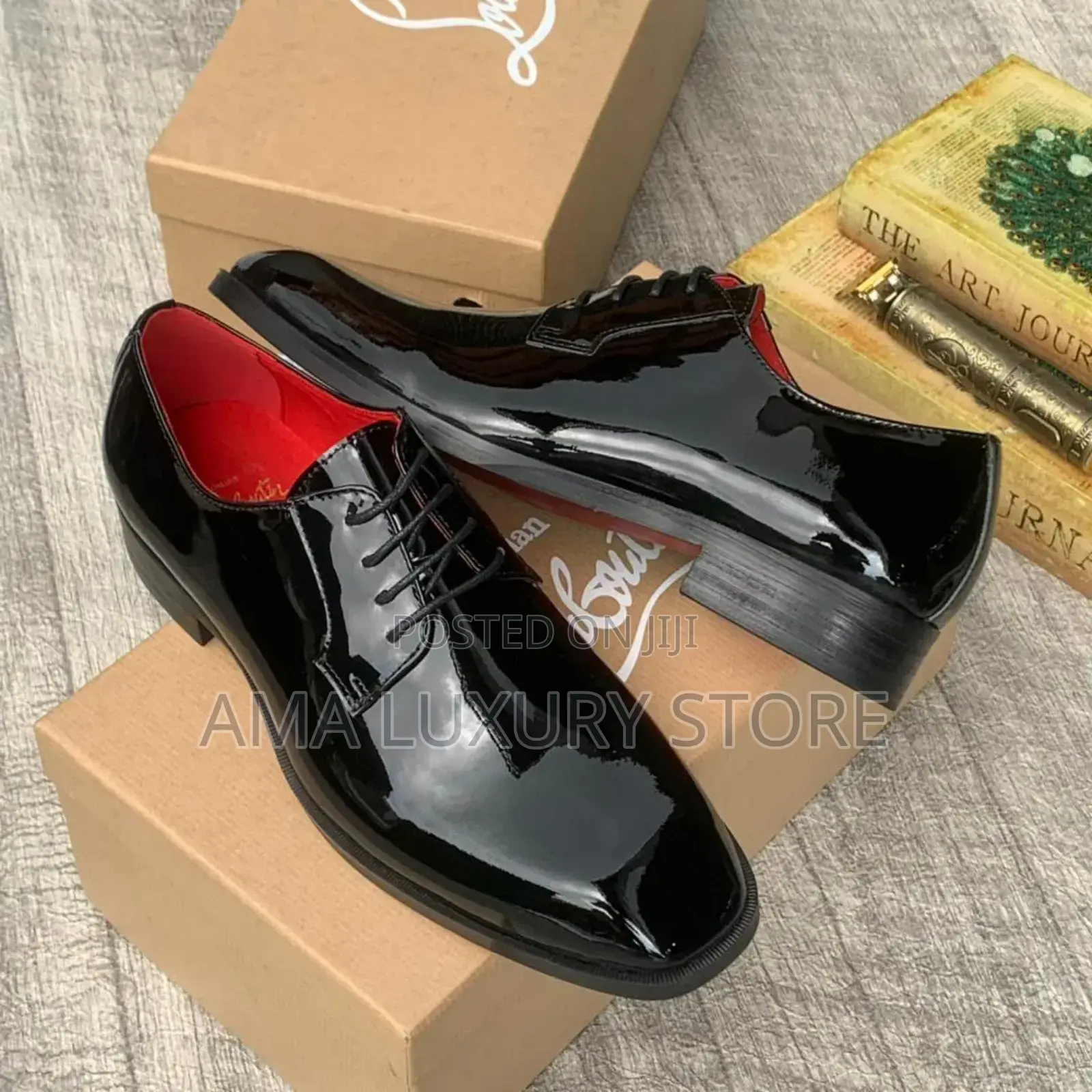 Christian Louboutin Luxury Patent Leather Men's Shoes