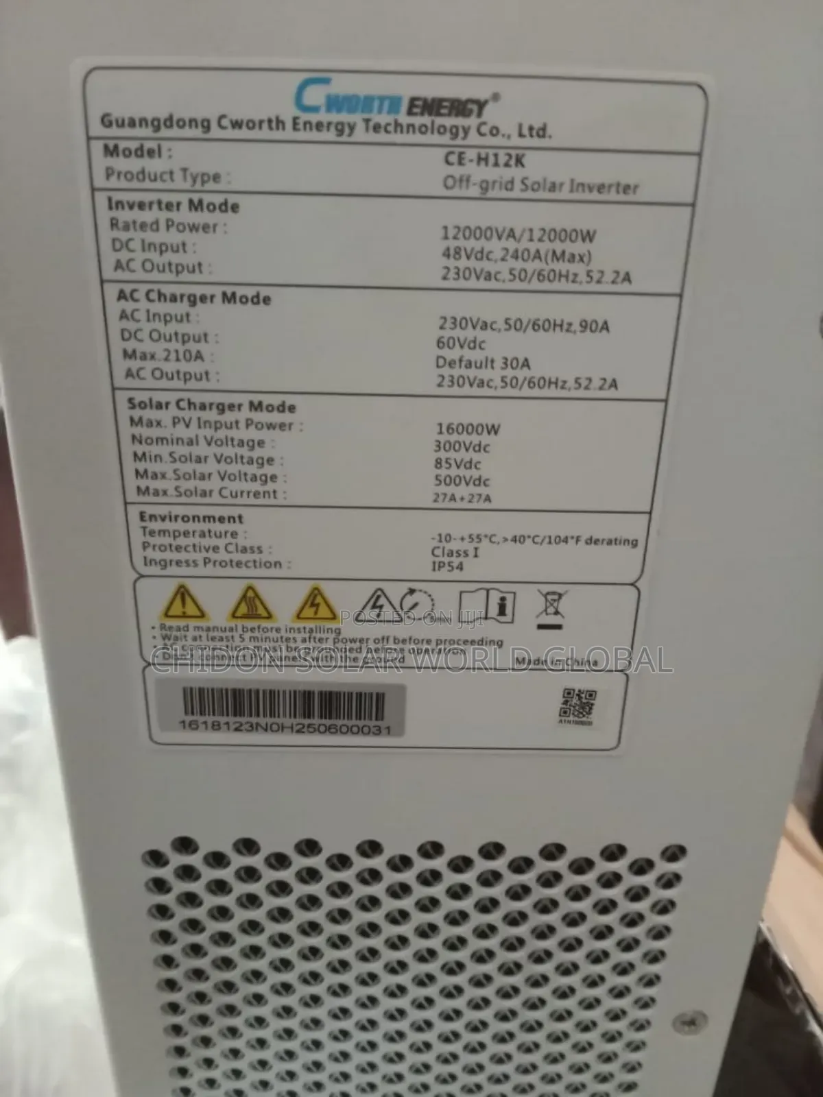 12kva 48v Cworth Energy Hybrid Inverter
