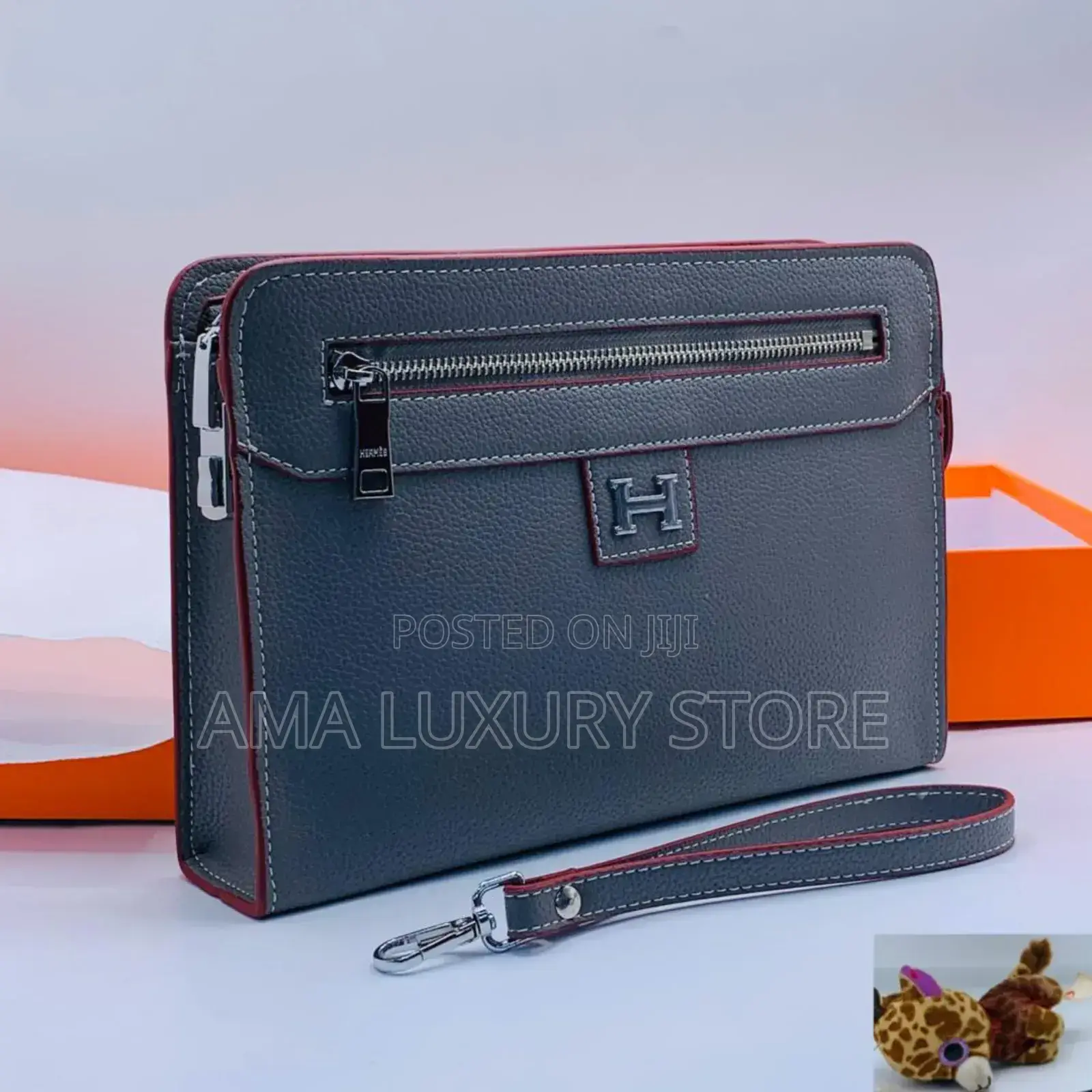 Hermes Genuine Leather Luxury Men's Designer Purse