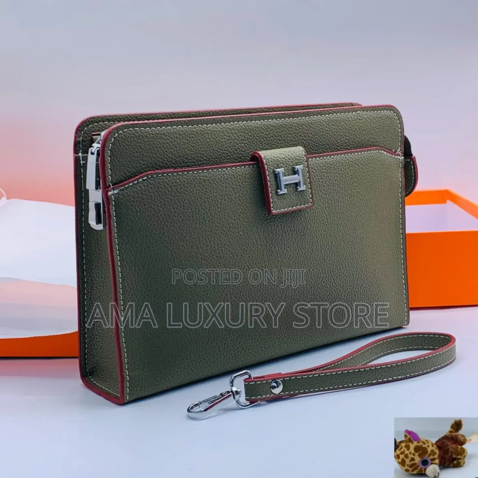 Hermes Genuine Leather Luxury Men's Designer Purse