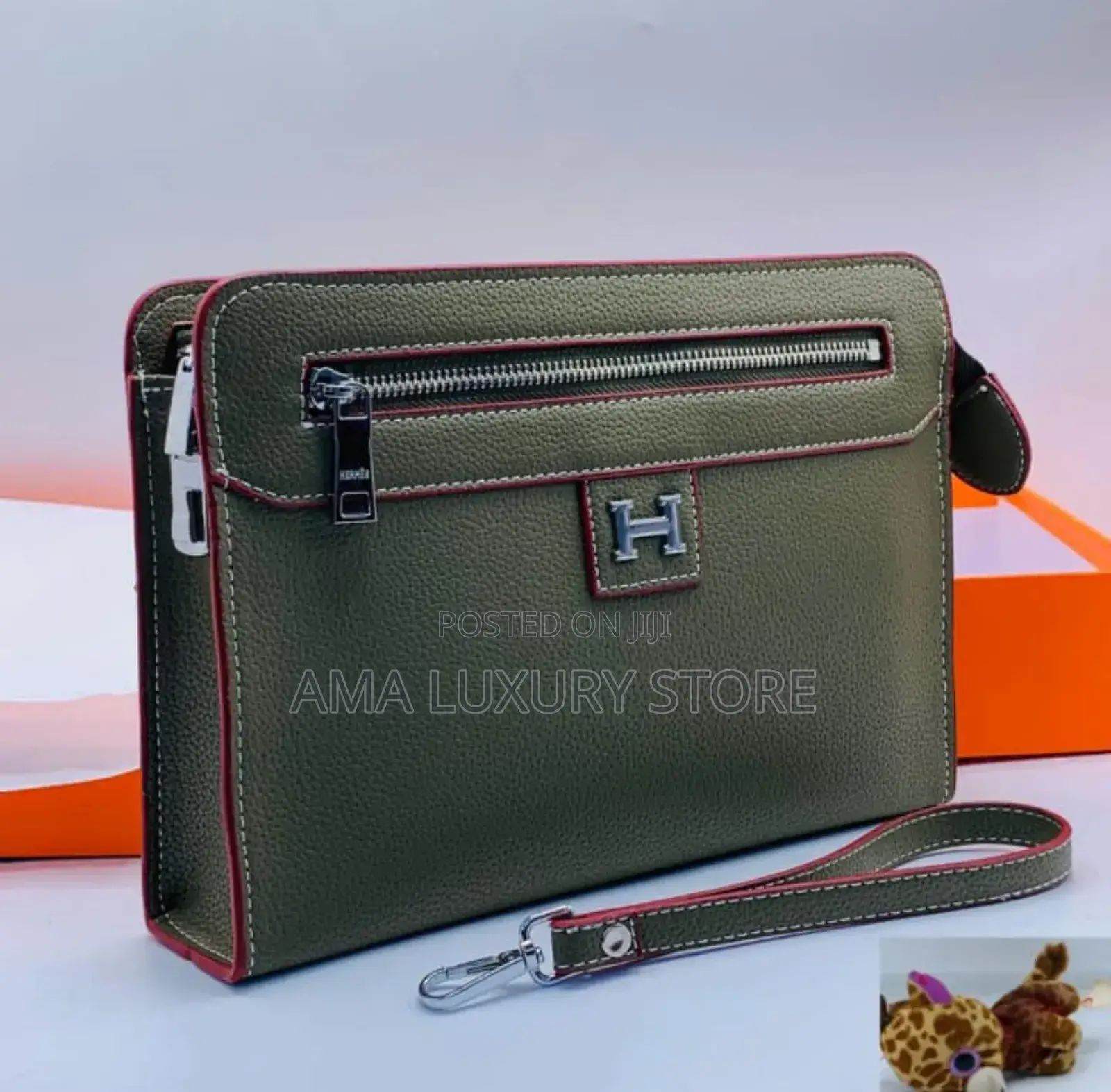 Hermes Genuine Leather Luxury Men's Designer Purse