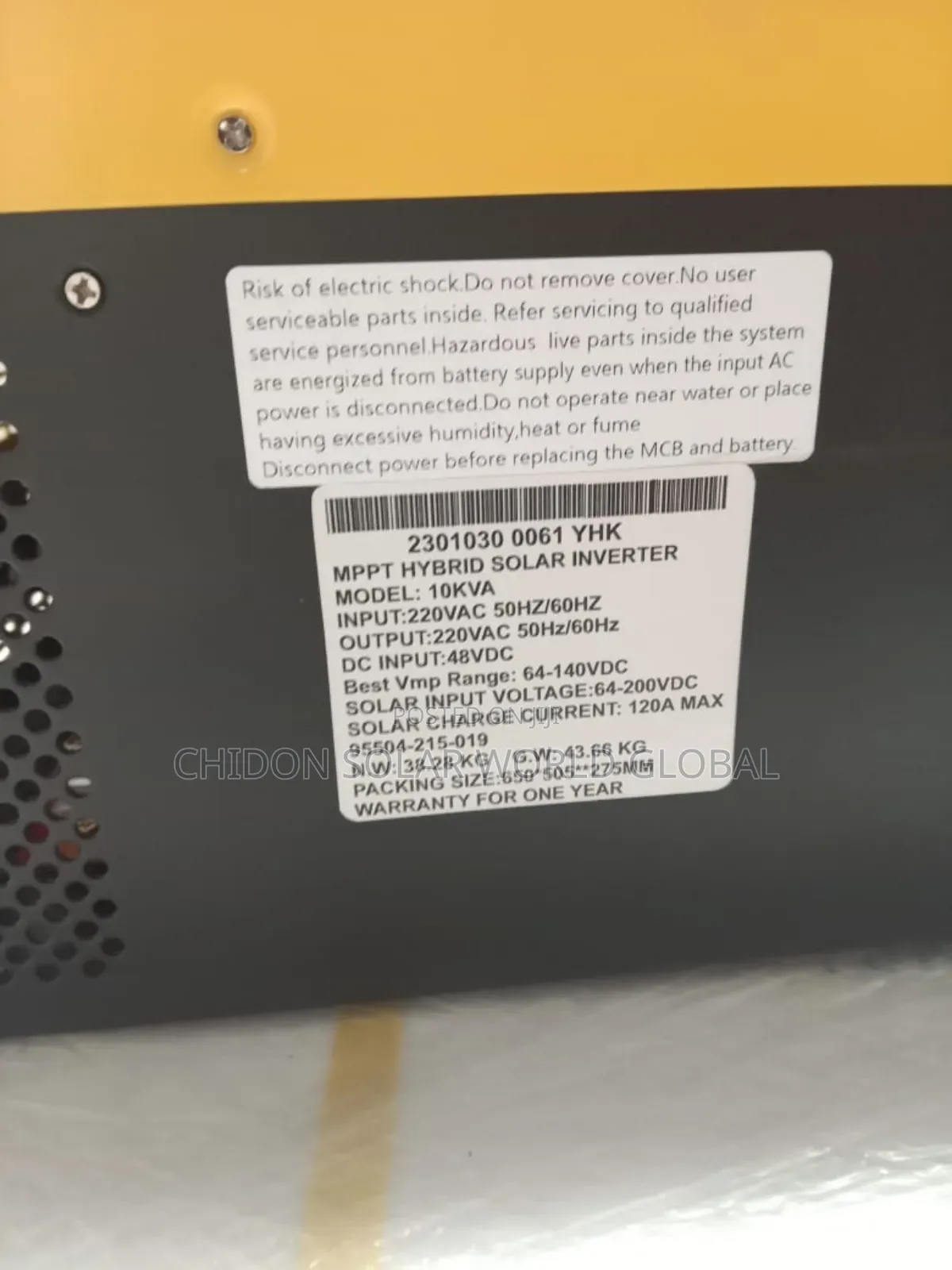 10kva Yohako Hybrid Solar Inverter 48v