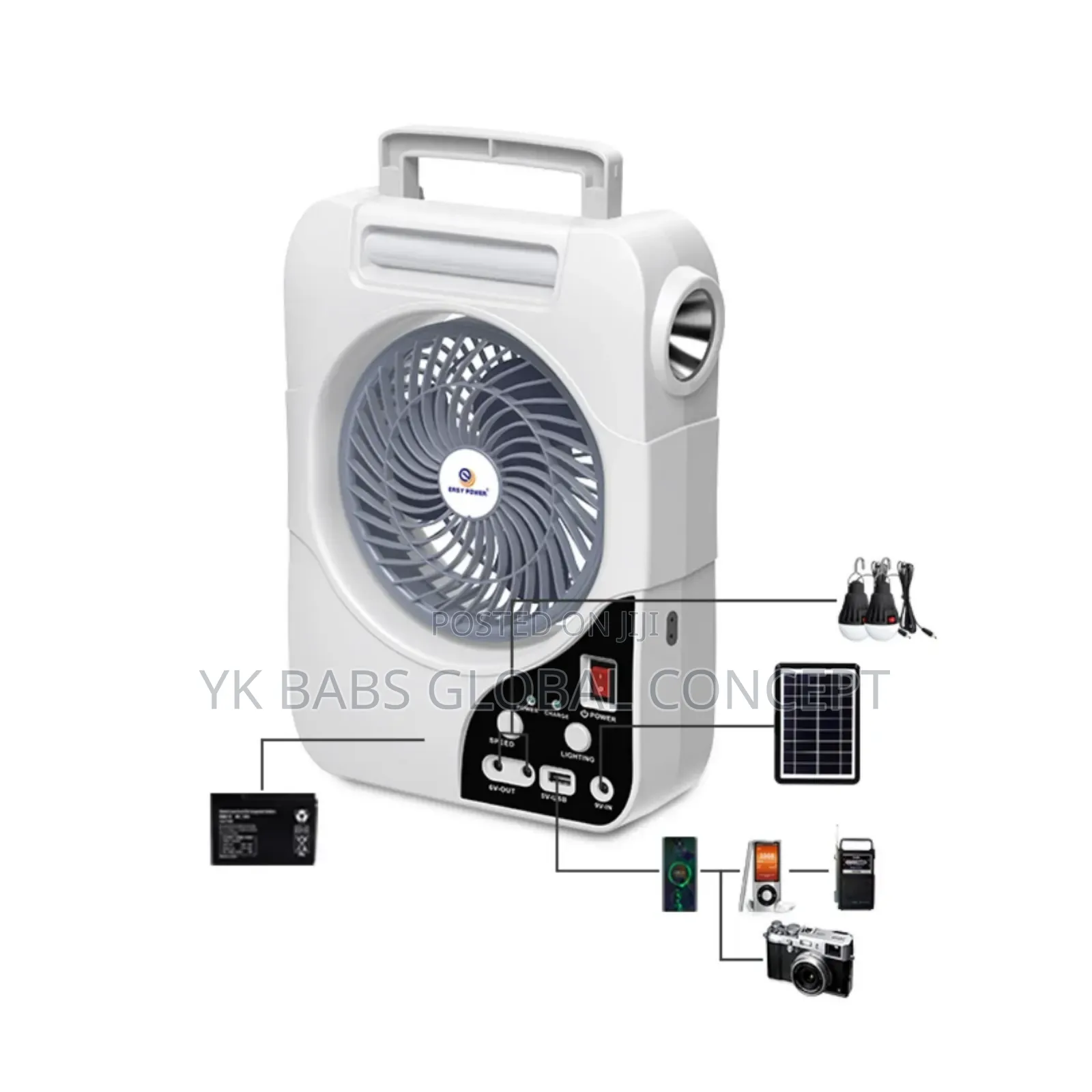 Rechargeable Solar Fans