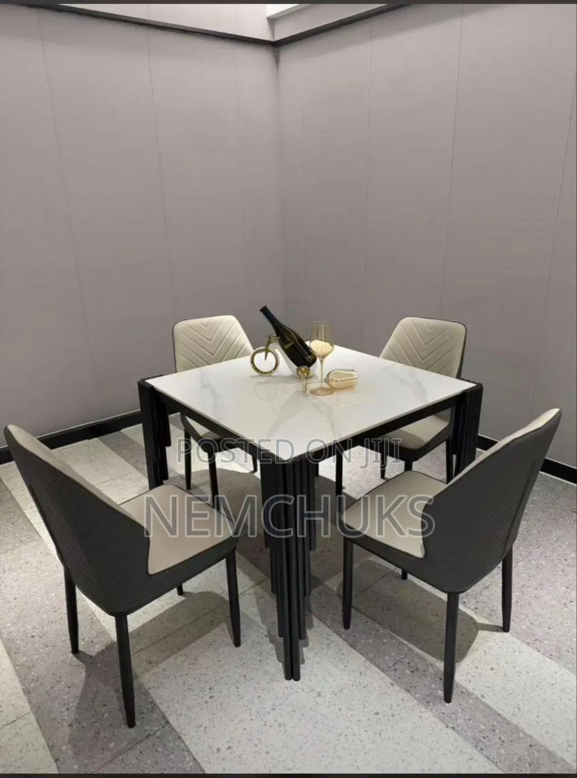 Contemporary 4 Seater Dining Set