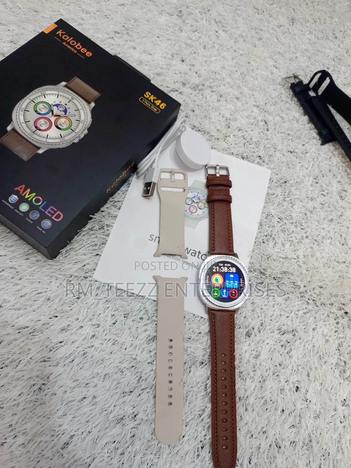 Sk46 Smartwatch 1.43inch Amoled Display With Rotatable Bezel