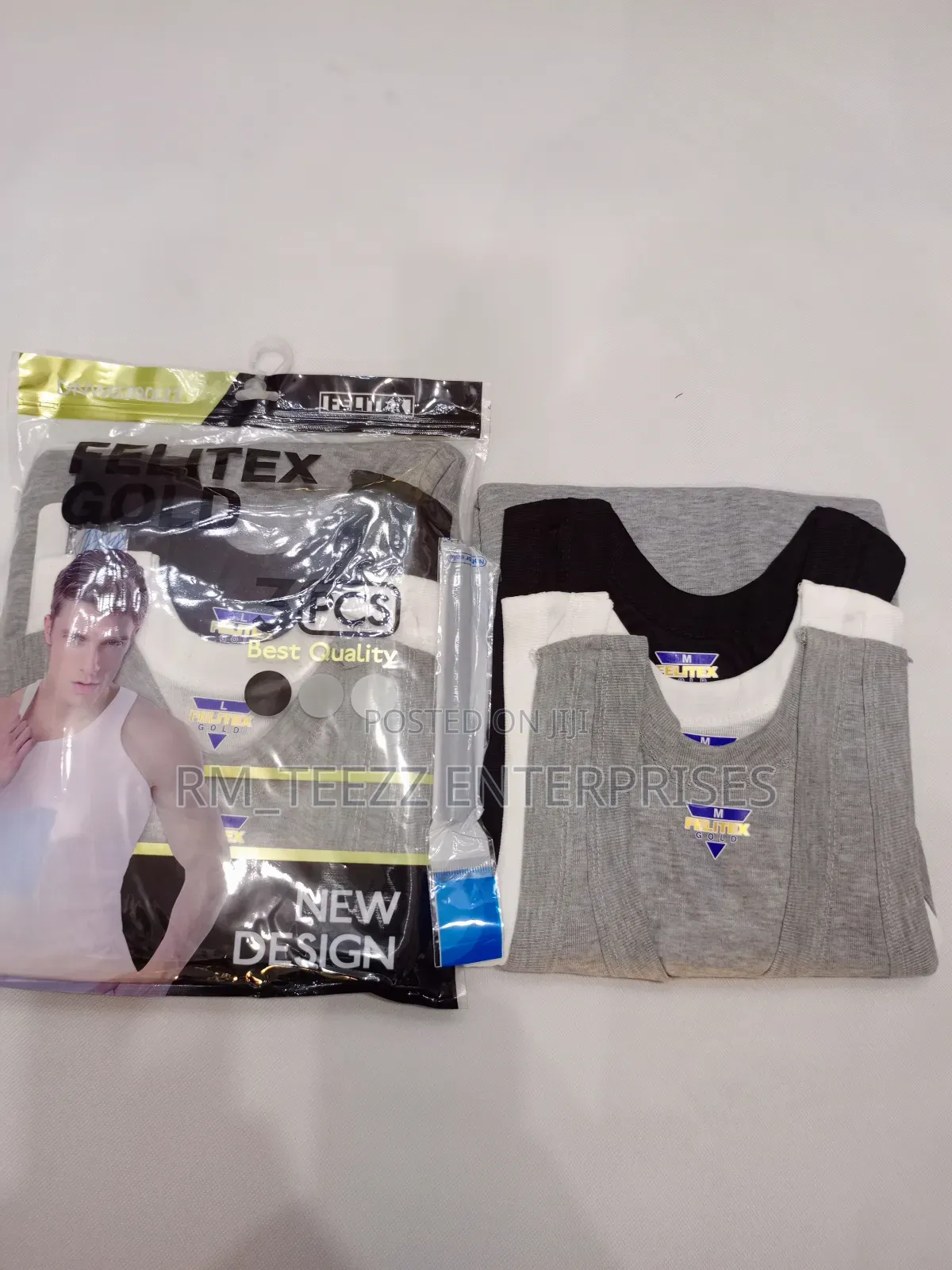3in1 Felitex Gold Men's Coloured Singlet