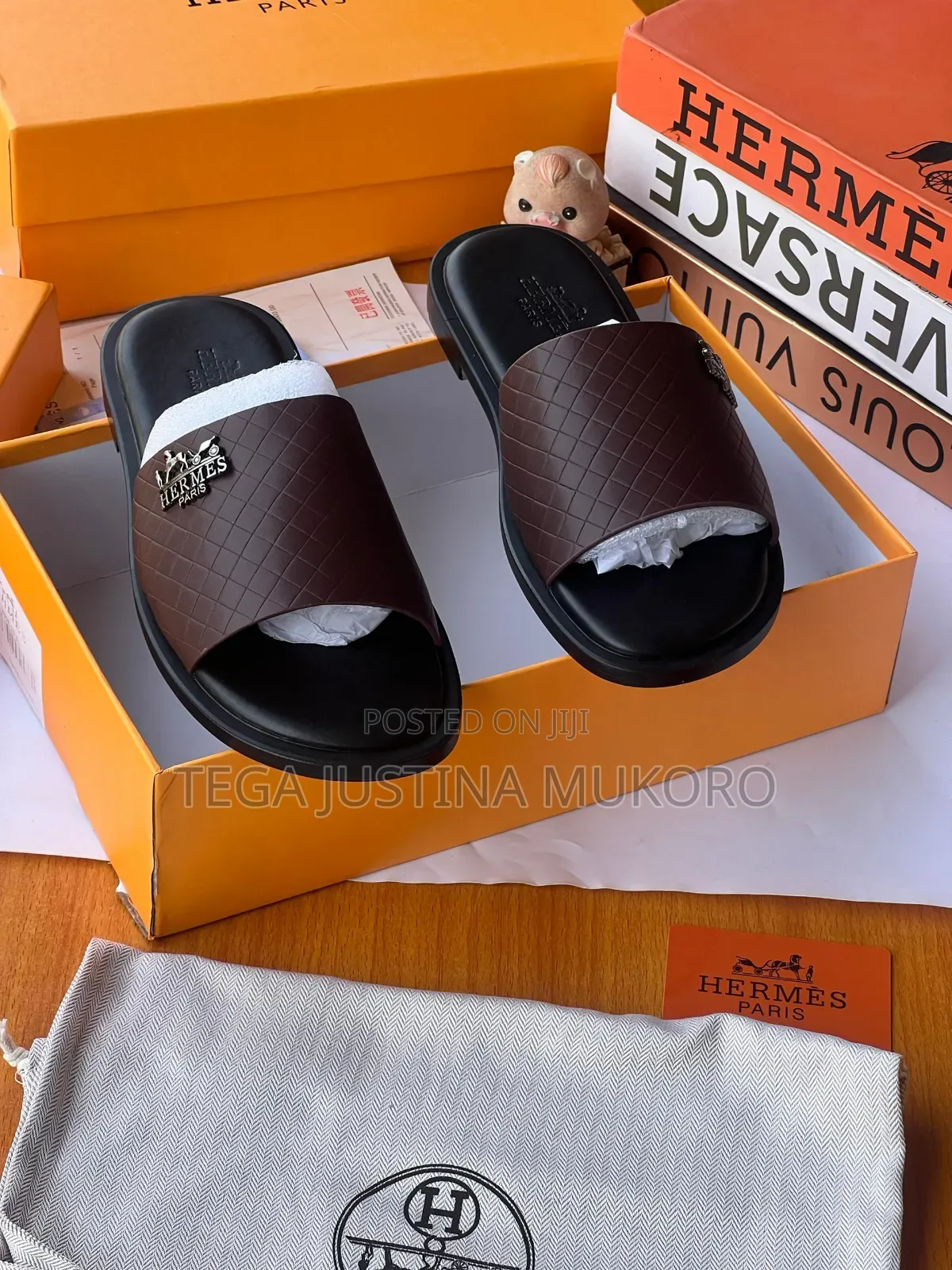 Luxury Buckle Closure Men's Pam Slippers