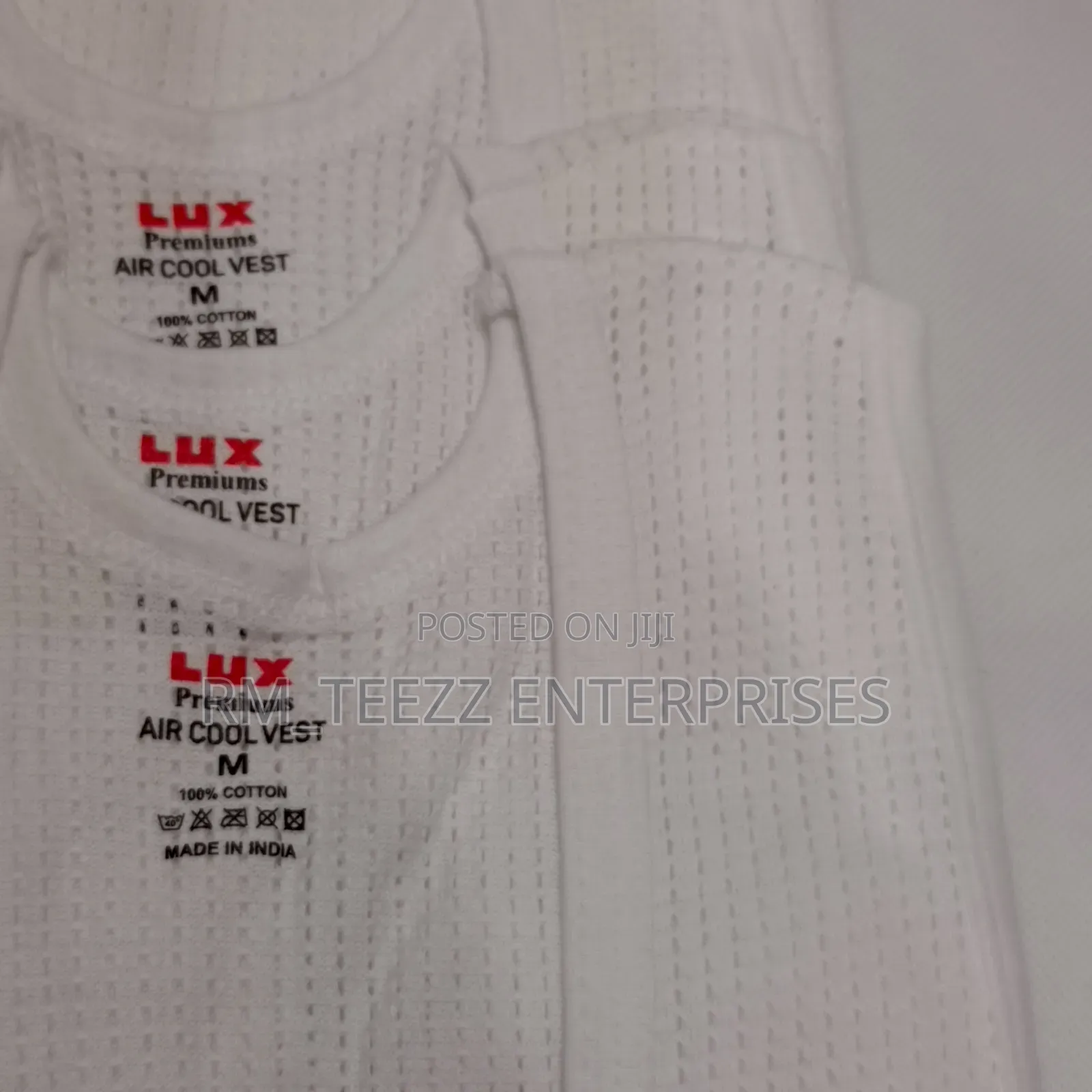 3in1 Lux Premium Air Cool Men's White Singlet