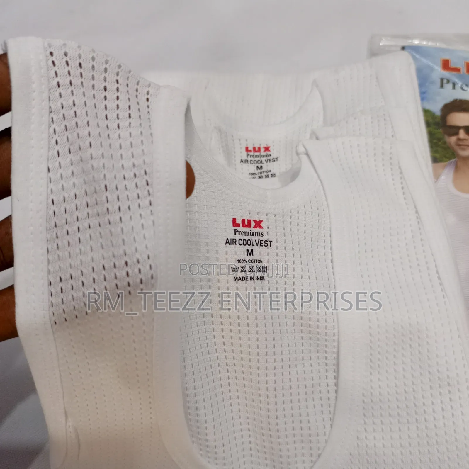3in1 Lux Premium Air Cool Men's White Singlet