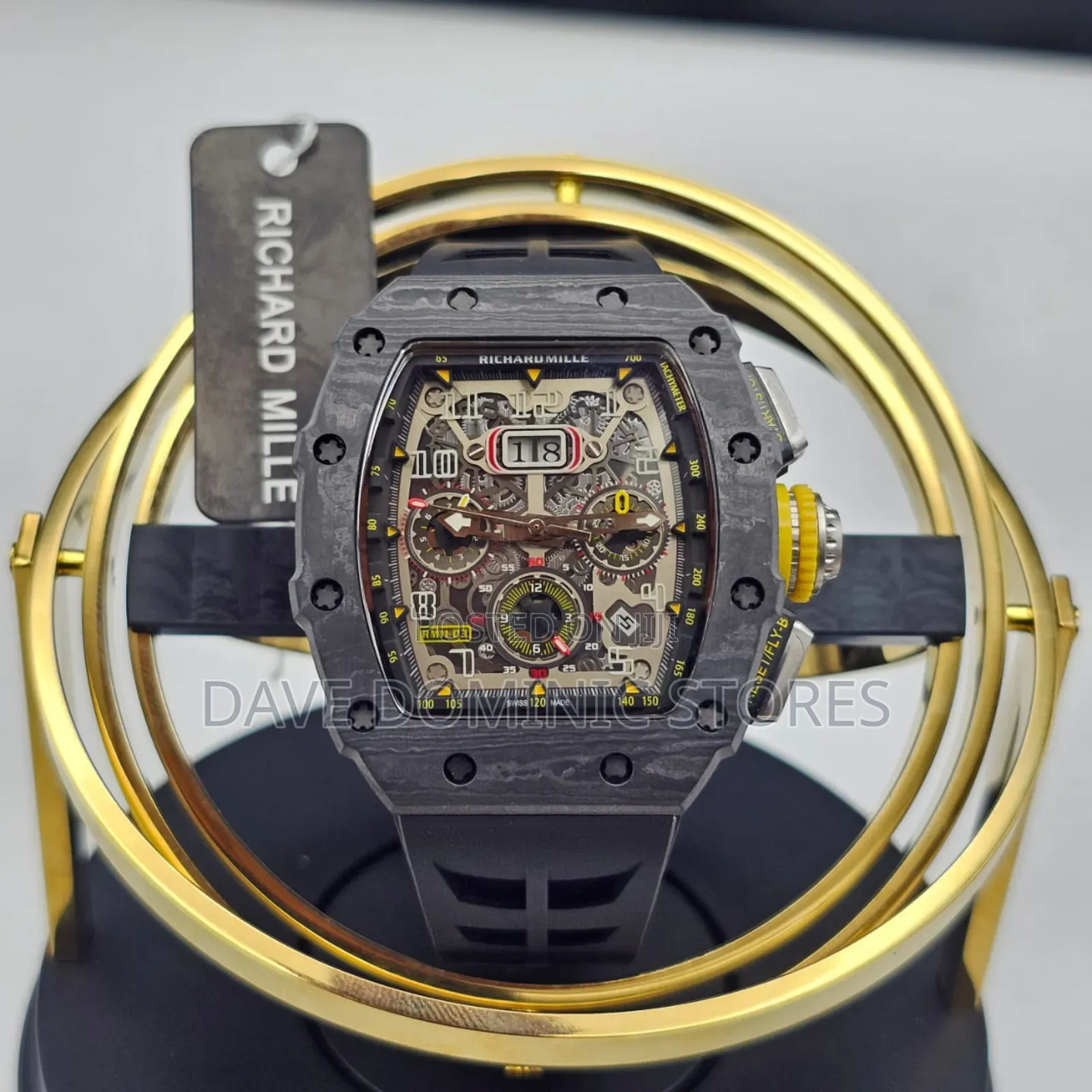 R M Richard Mille Male Watch Rubber Strap Automatic System