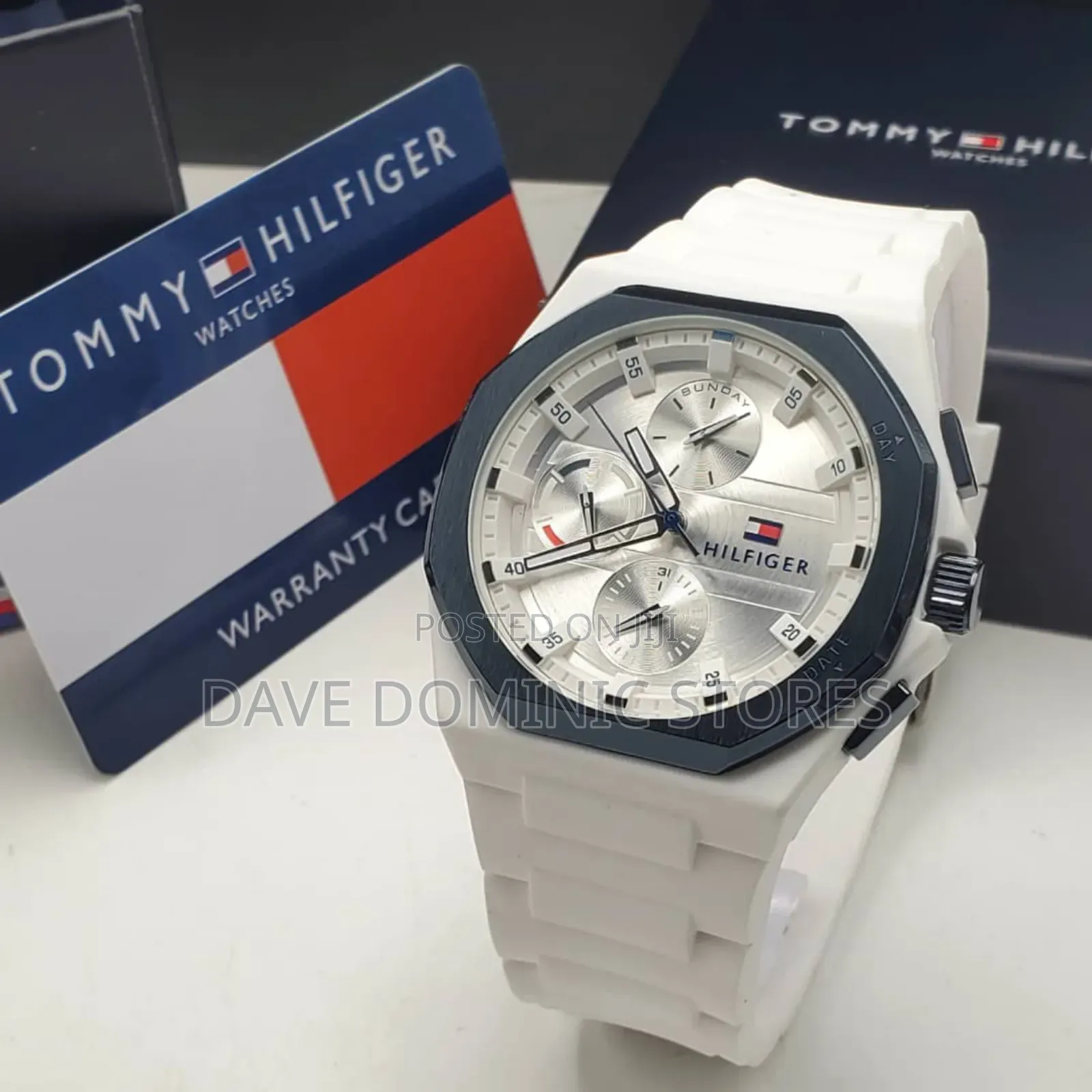 Tommy Hilfiger Male Watch Rubber Strap Battery Power