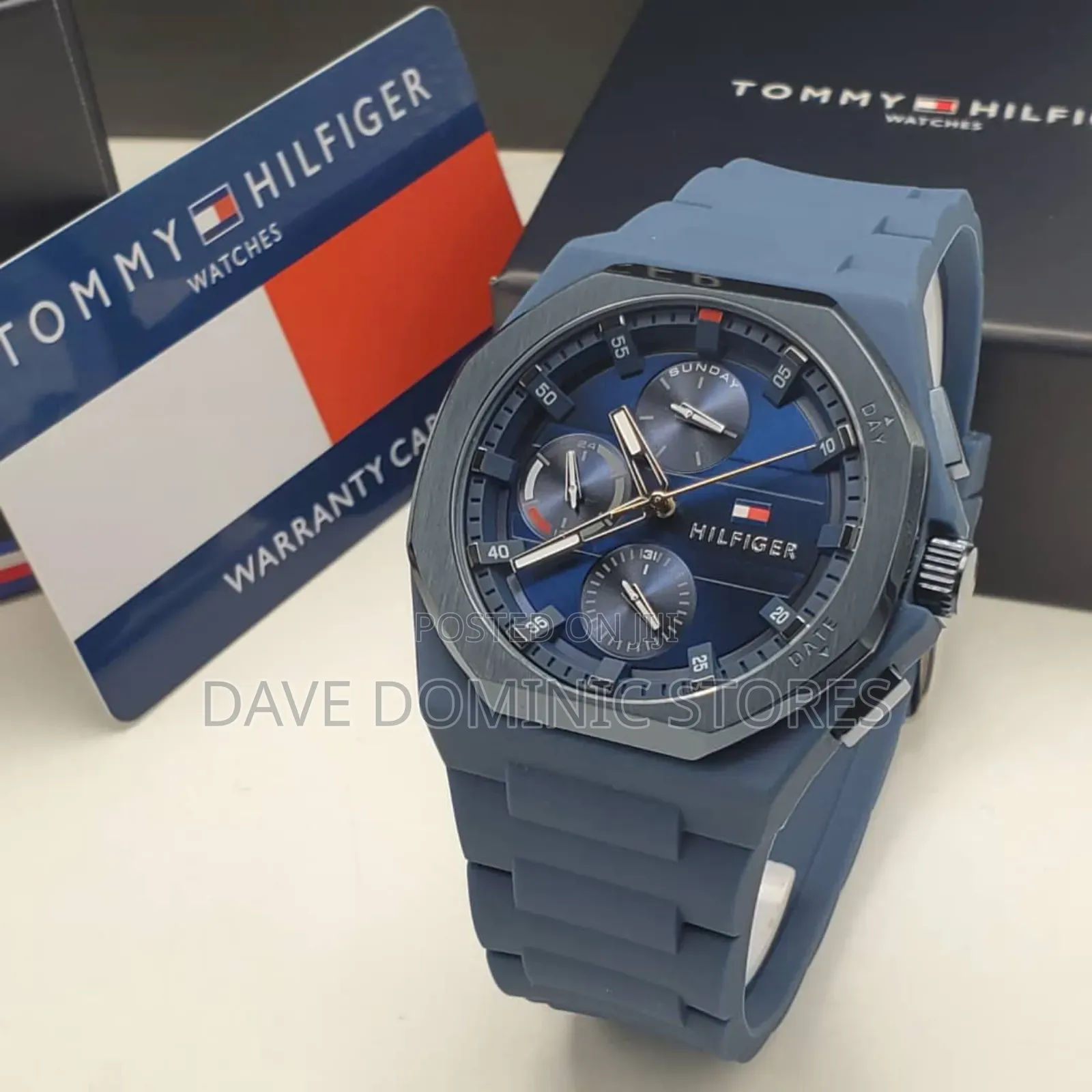 Tommy Hilfiger Male Watch Rubber Strap Battery Power