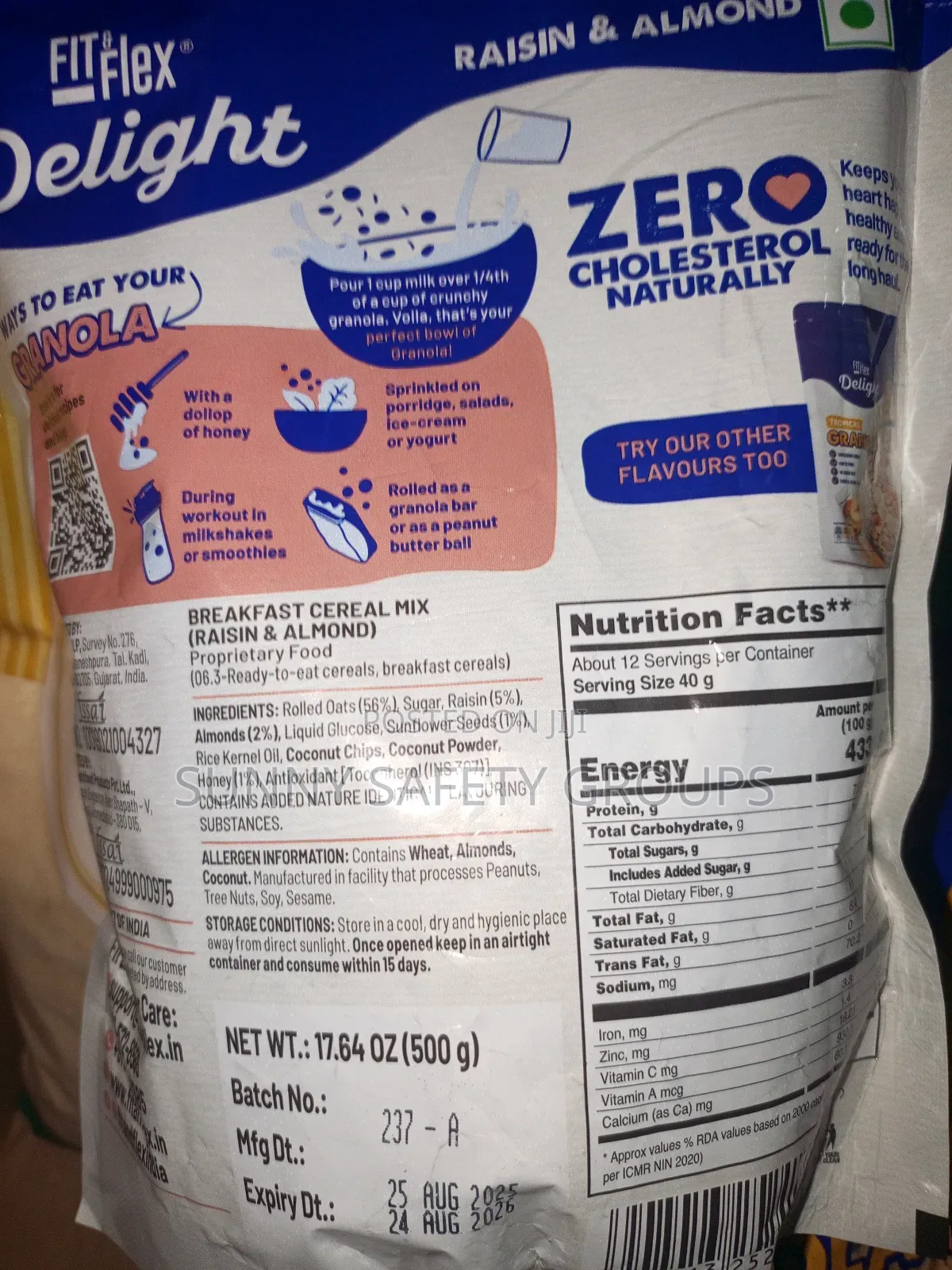 Fit Flex Delight Tropical Granola, Natural Ingredients