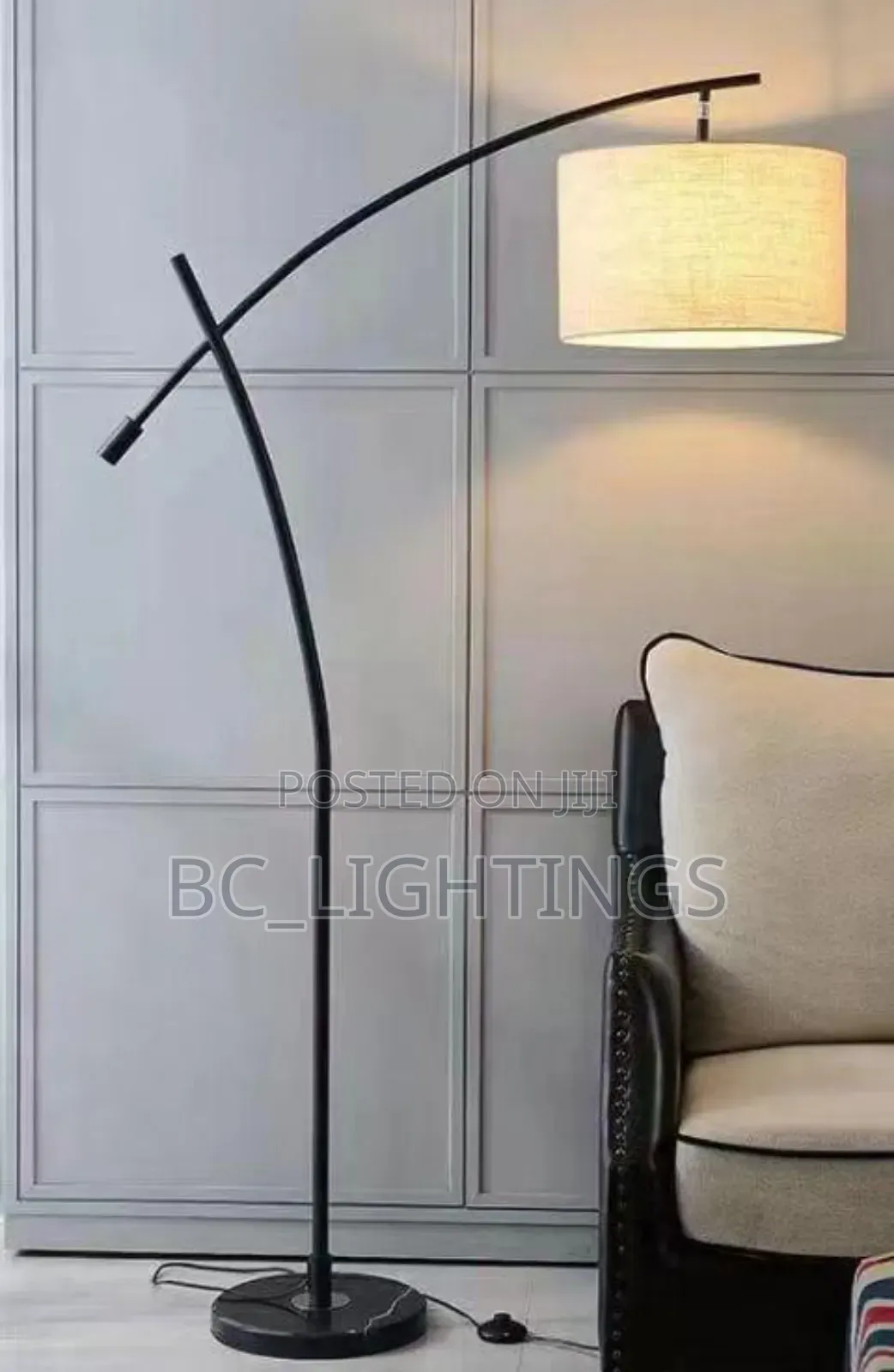Gold and Black Body Floor Lamp