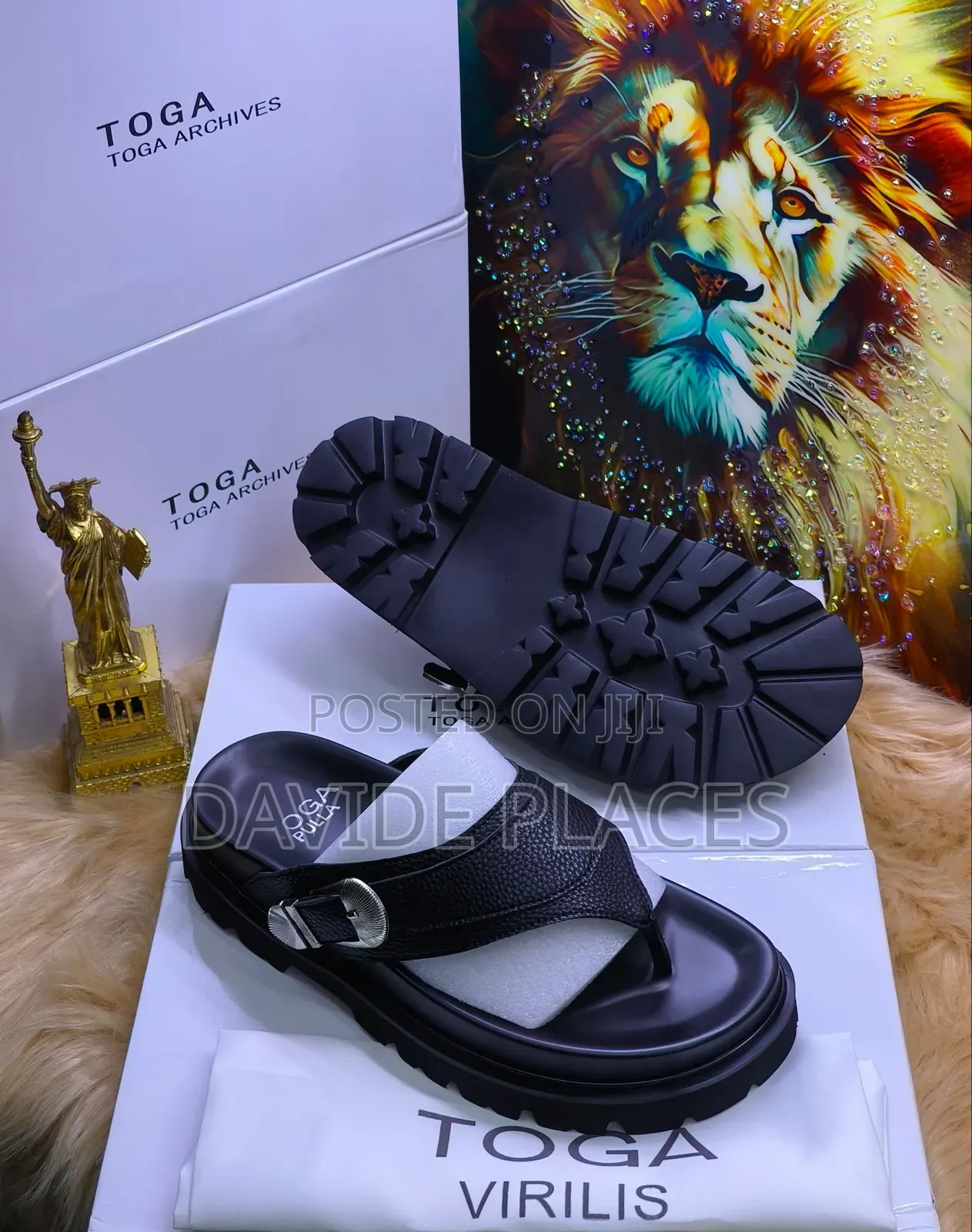 Original Quality Toga Virilis Men Slide Black