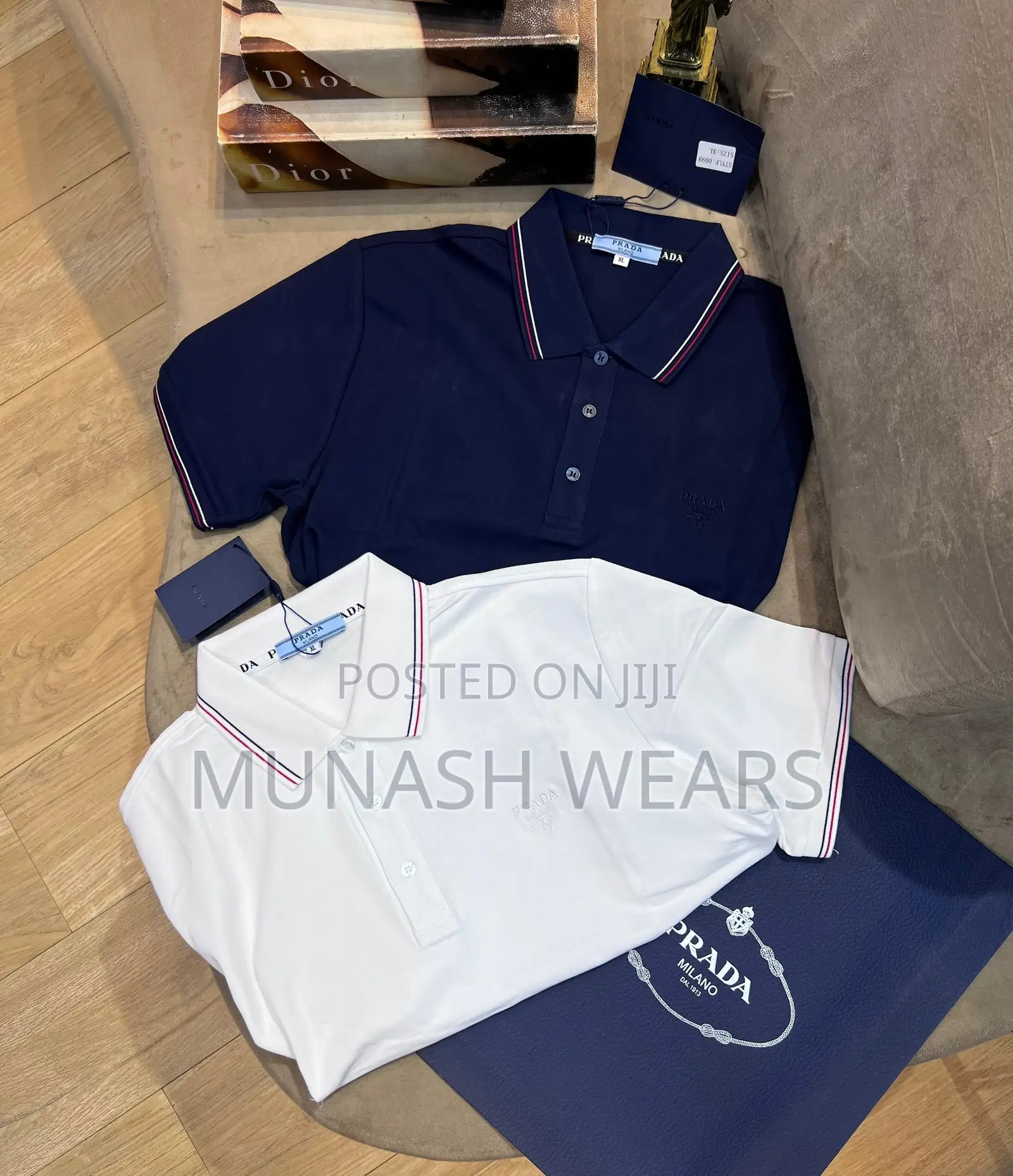 D G, Prada and Burberry Polo for Men S-3xl Available