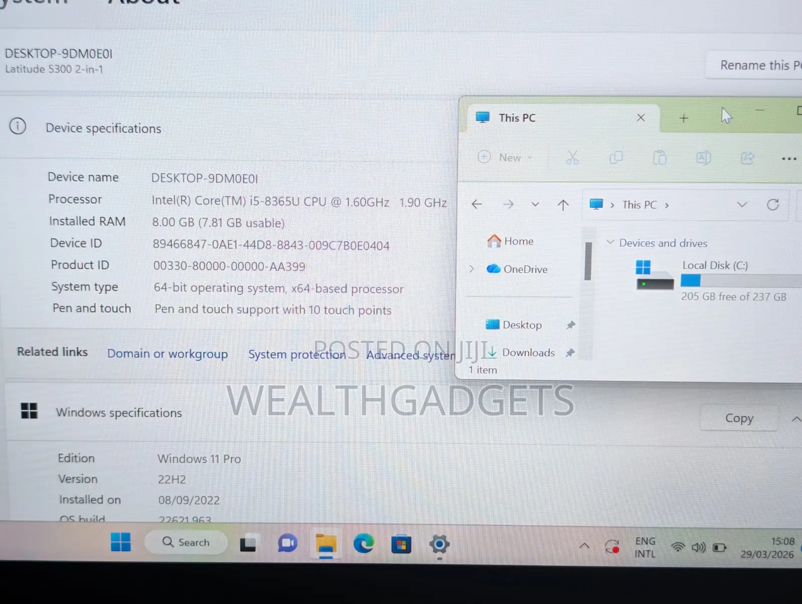 Laptop Dell Latitude 5300 8GB Intel Core i5 SSD 256GB