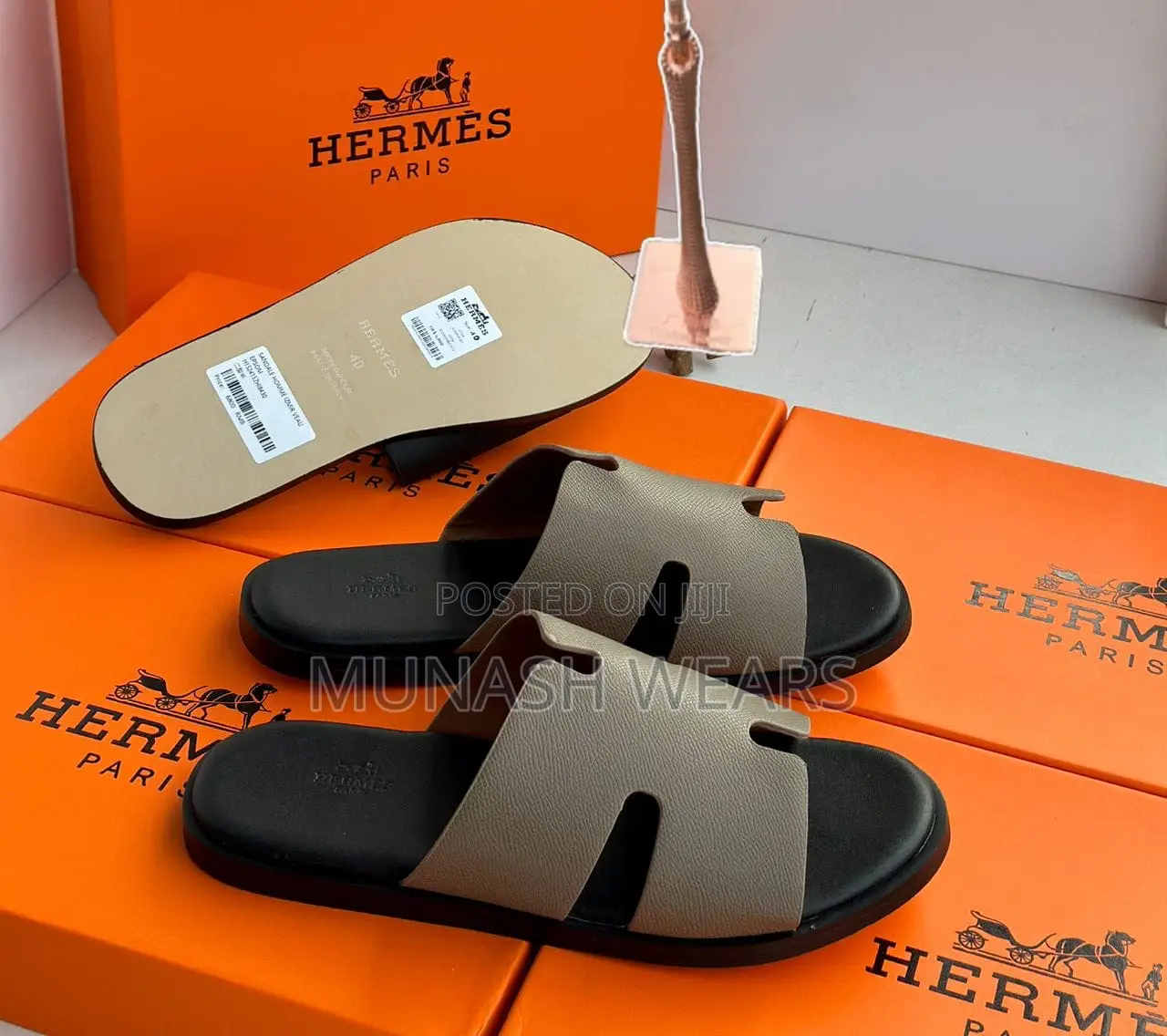 Hermes Leather Slipers Available in Colors 40-46