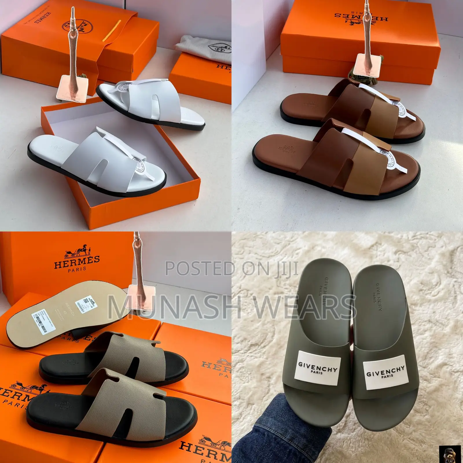 Hermes Leather Slipers Available in Colors 40-46