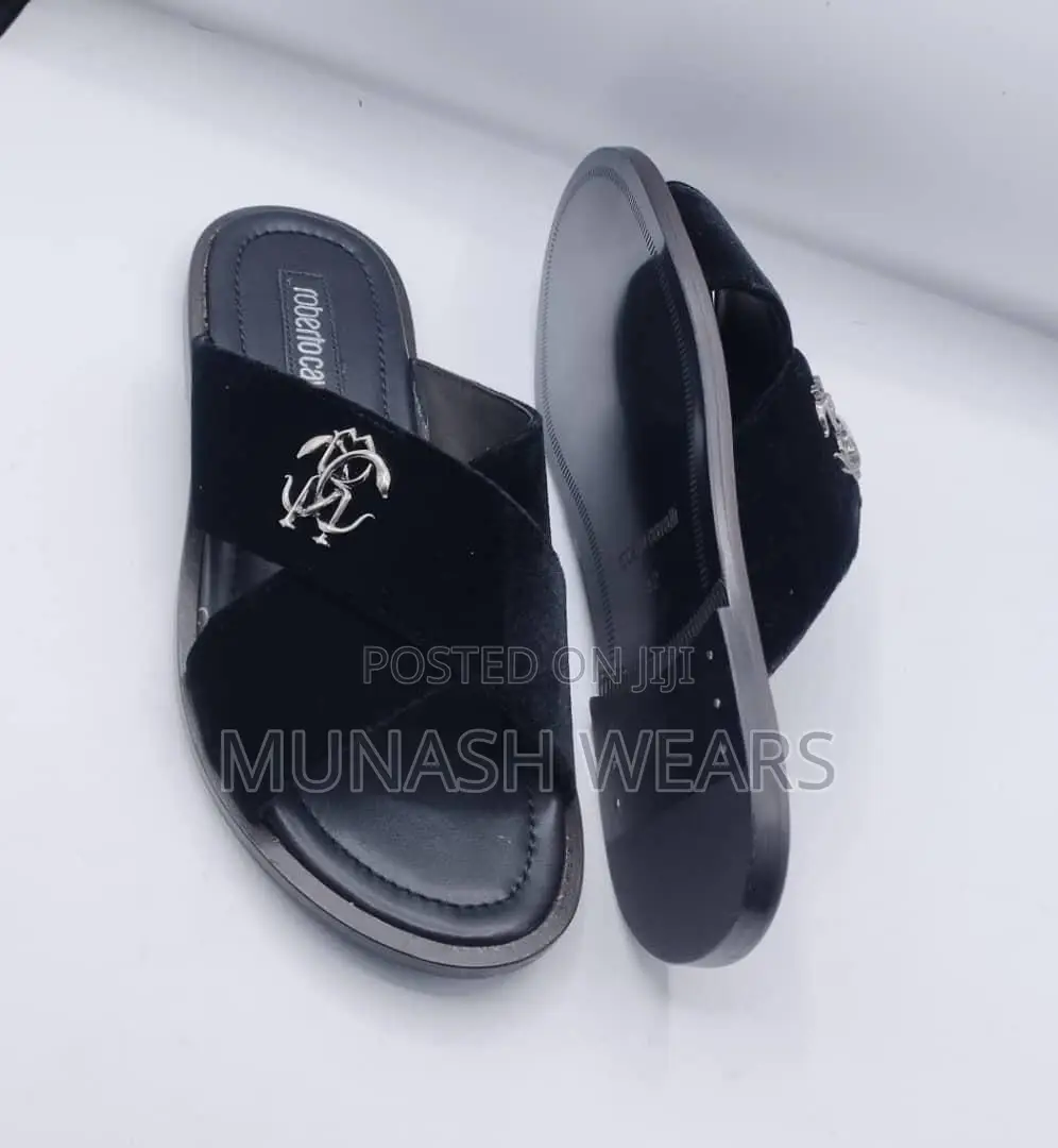 Roberto Cavali Leather Slipers 40-46 Skin Leather