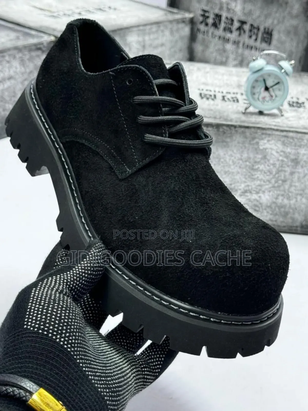 Lace-Up Chunky Suede Shoes for Men Size 41-46