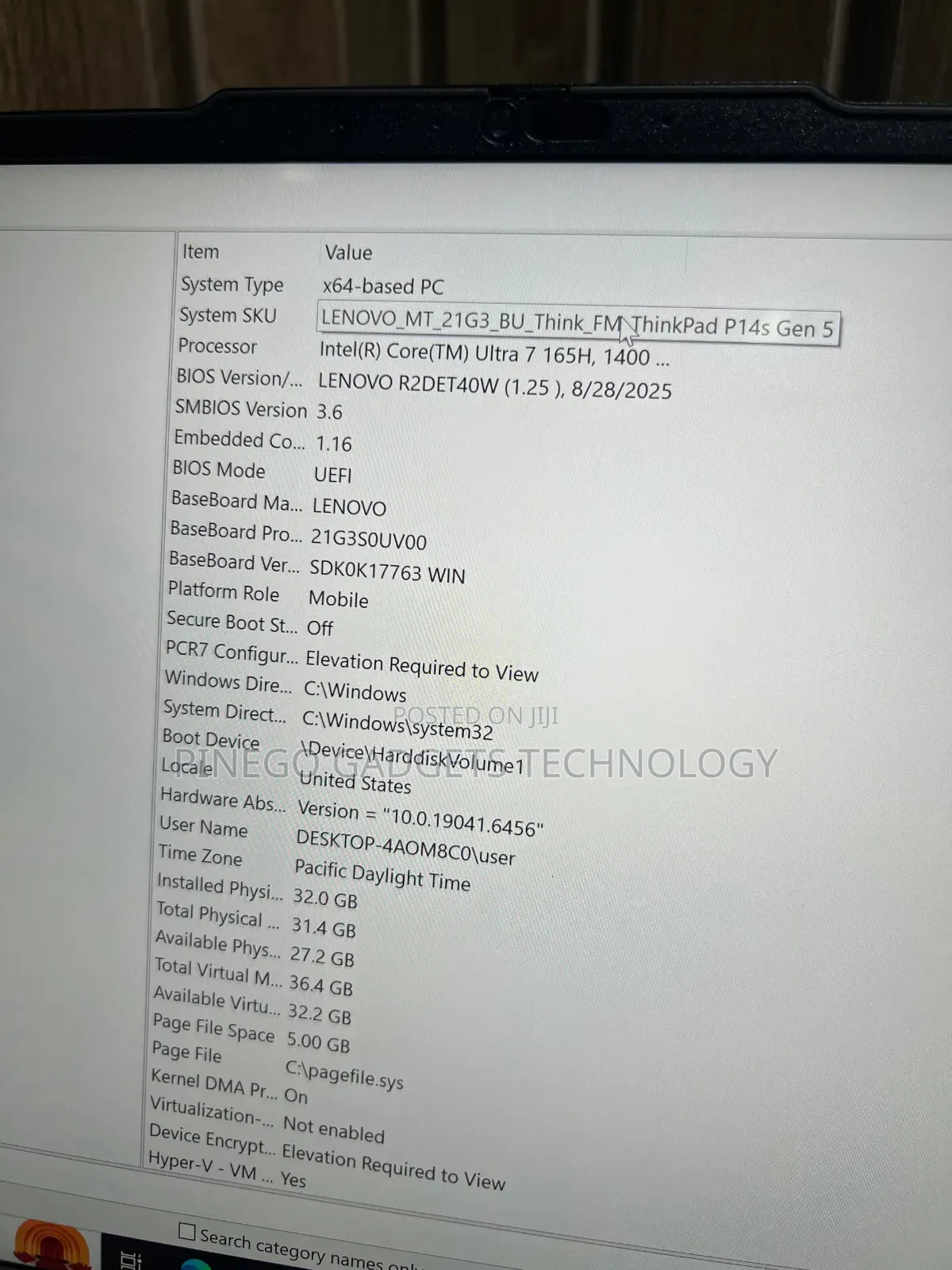 Laptop Lenovo Thinkpad P14s 32GB Intel Core Ultra 7 SSD 1T