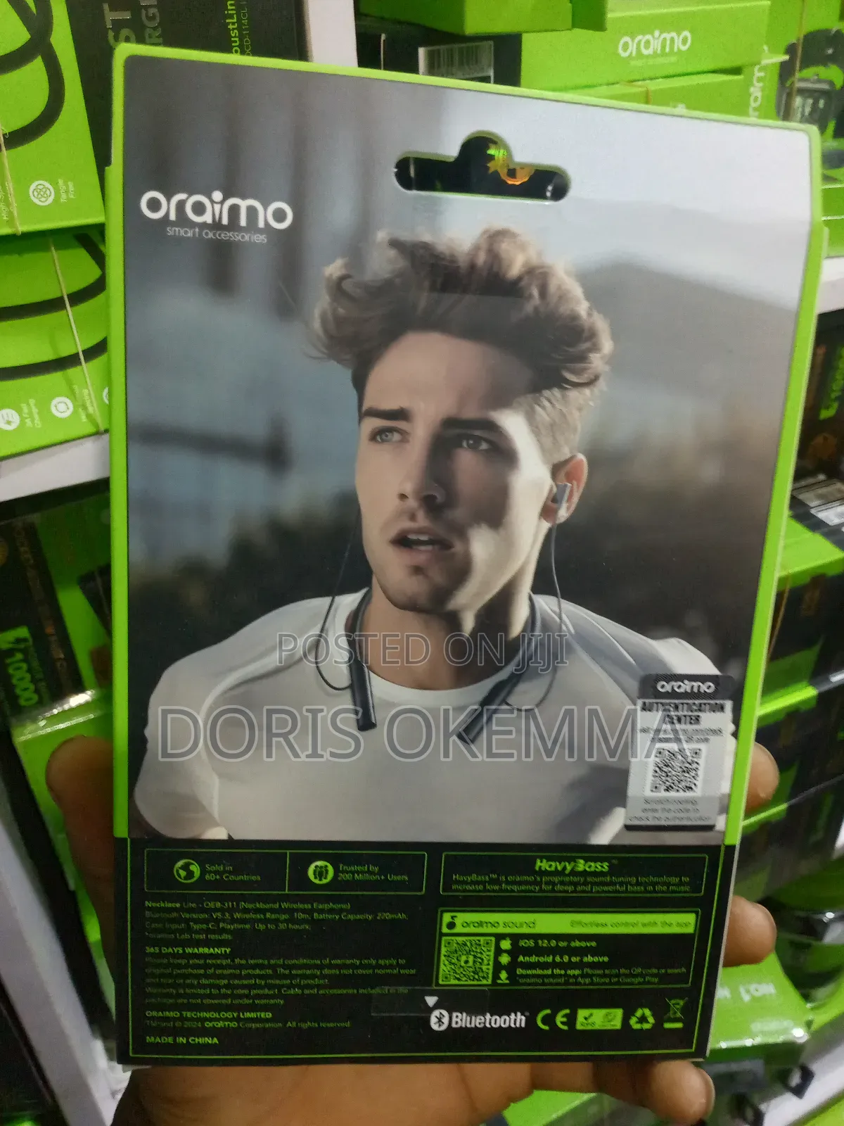 Oraimo Necklace Lite Wireless Neckband Earphones (Oeb-311)