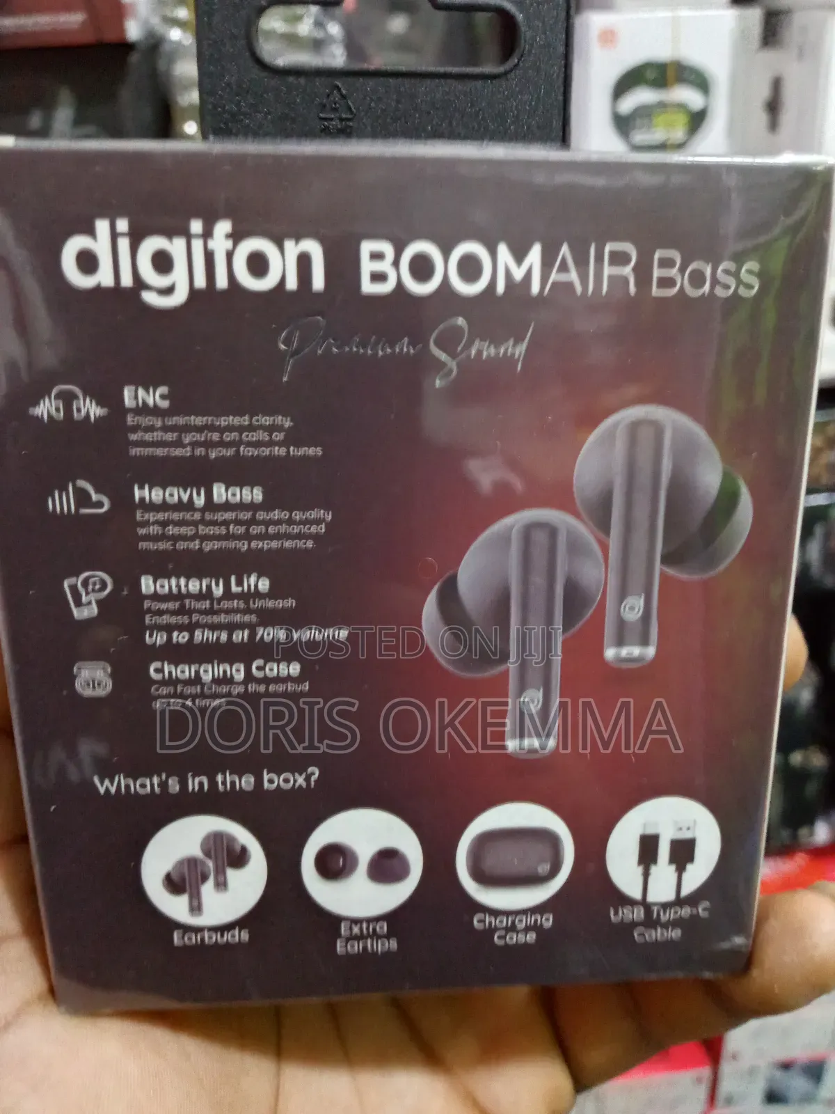 “Digifon Boomair Bass Heavy Bass + Clear Calls + 24h Battery.