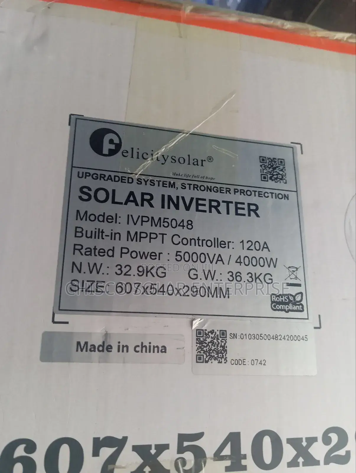 5kva 48v Felicity Hybrid Inverter Ivpm