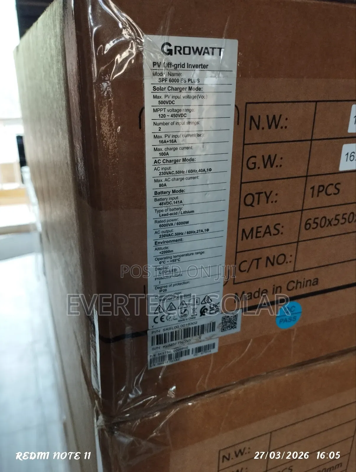 5kva 48v Growatt SPF 5000 Es Hybrid Inverter