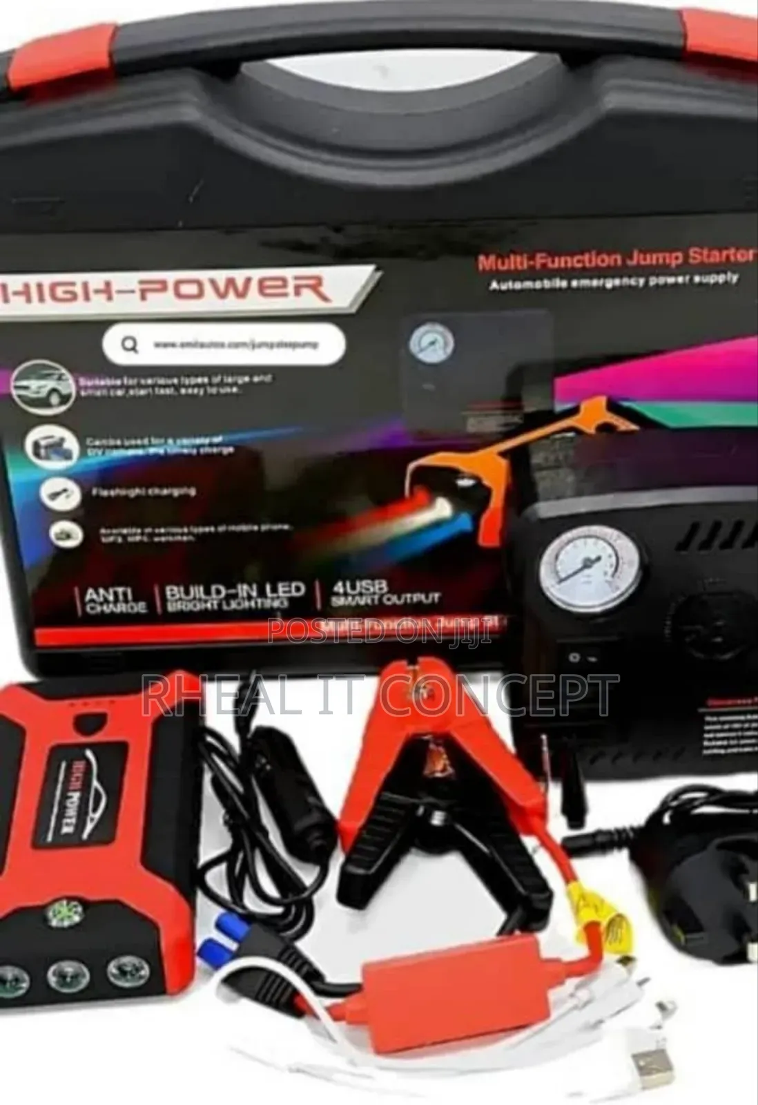 High-Power Portable Car Battery Jump Starter