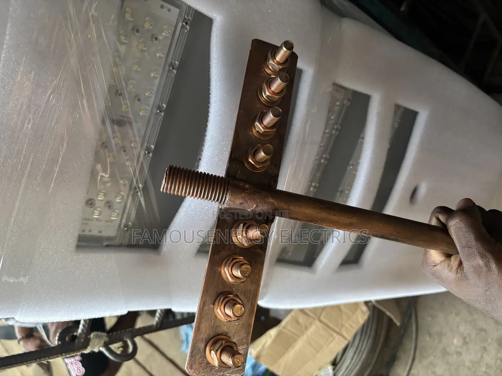 20mm Copper Earthrod Welded With Copper Plate and Bolt and Nut