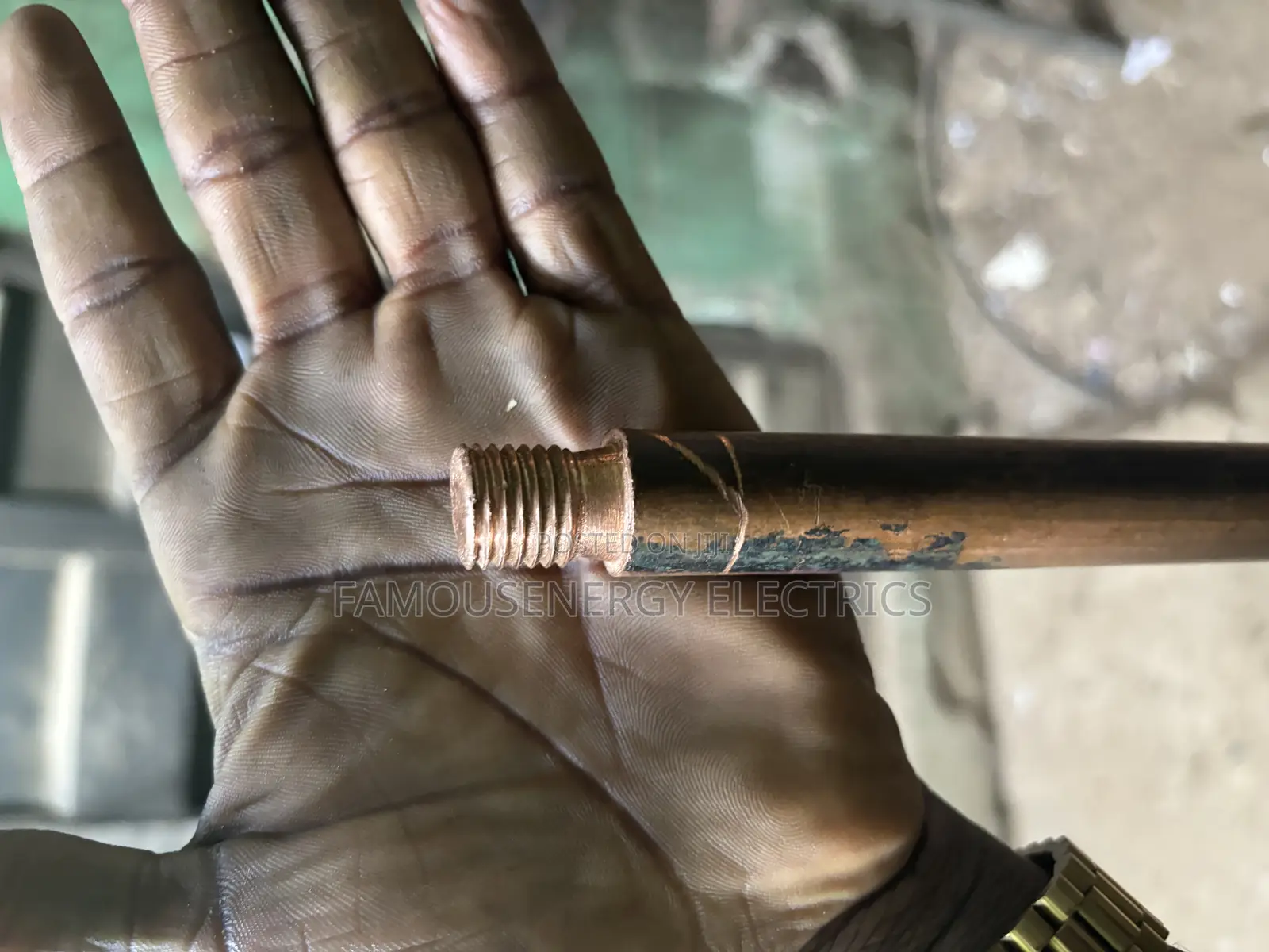 20mm Copper Earthrod Welded With Copper Plate and Bolt and Nut
