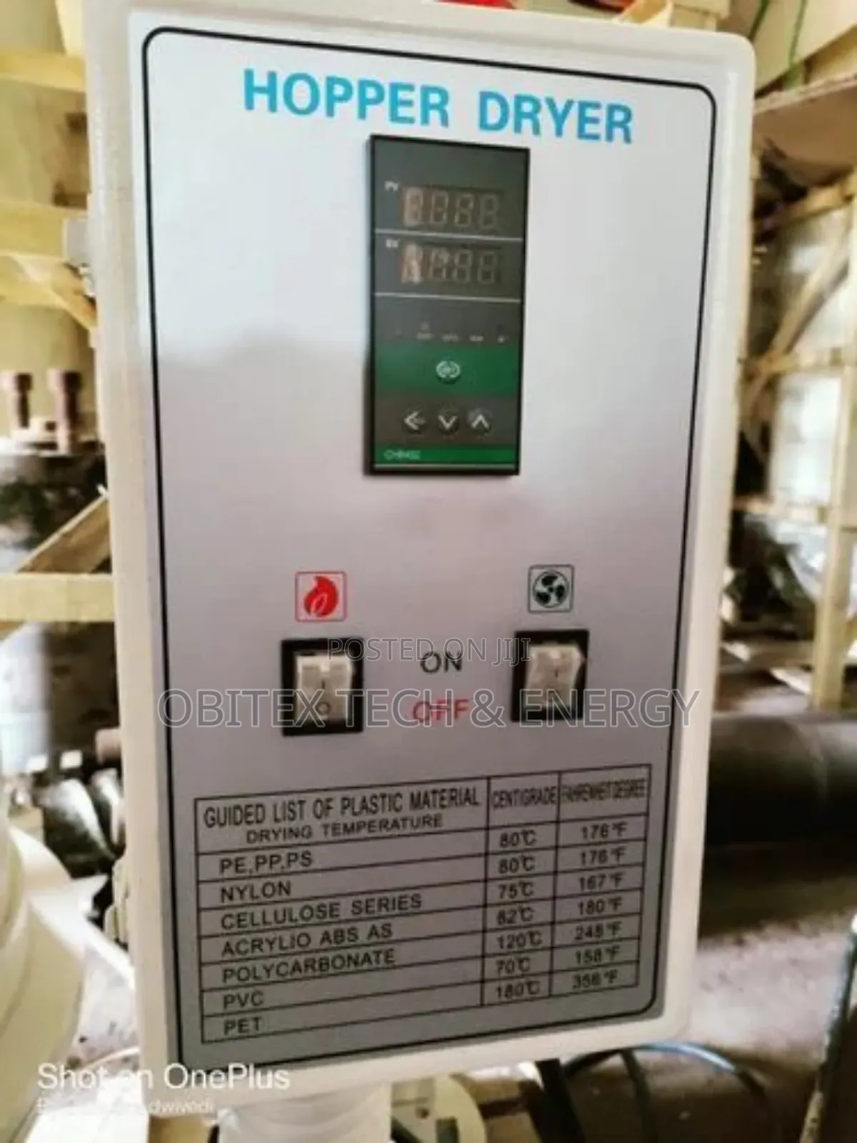 Industrial Hot Air Hopper Dryer for Plastic Granules (250kg Capacity)