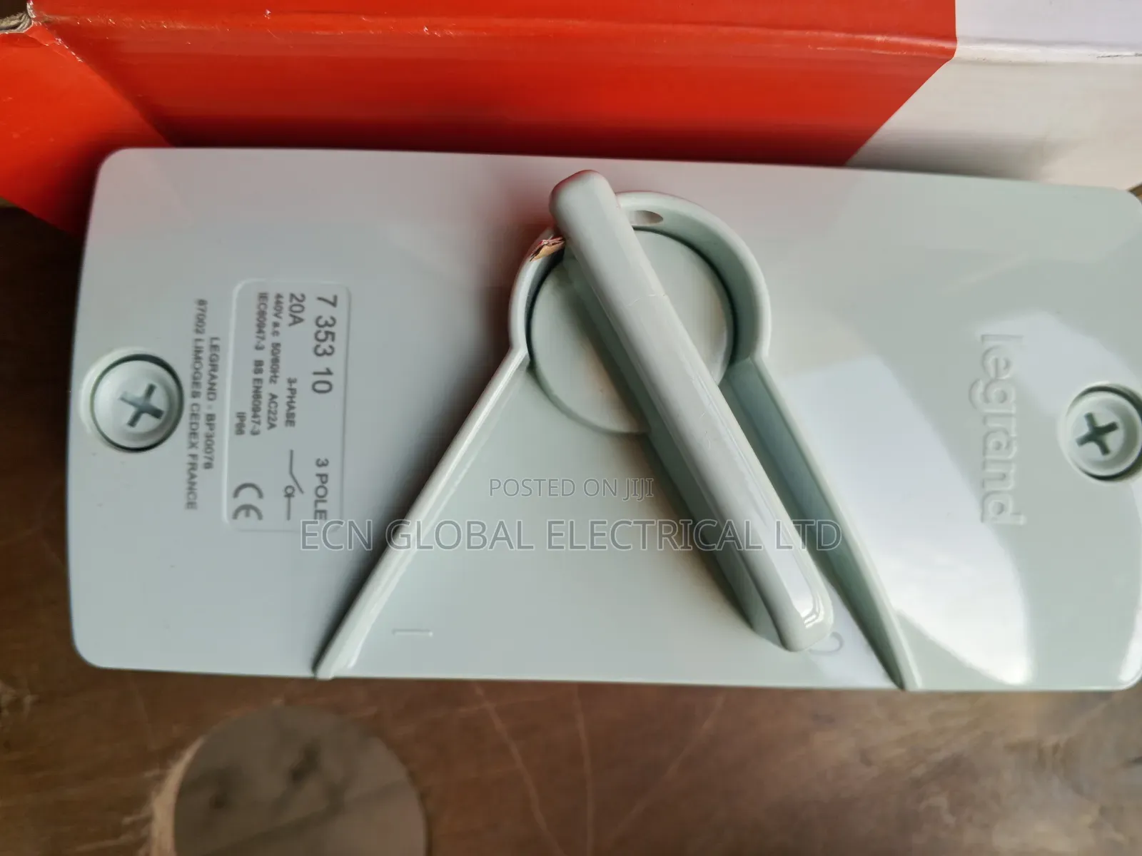 Legrand 3-Pole Isolator Switch 20a 440v Ip66 – Model 7 353 10.