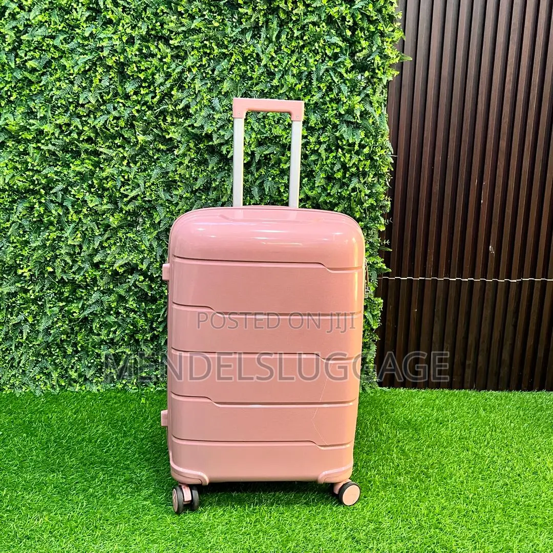 3-in-1 Pink Hard Shell Travel Luggage Set With Spinner Wheels