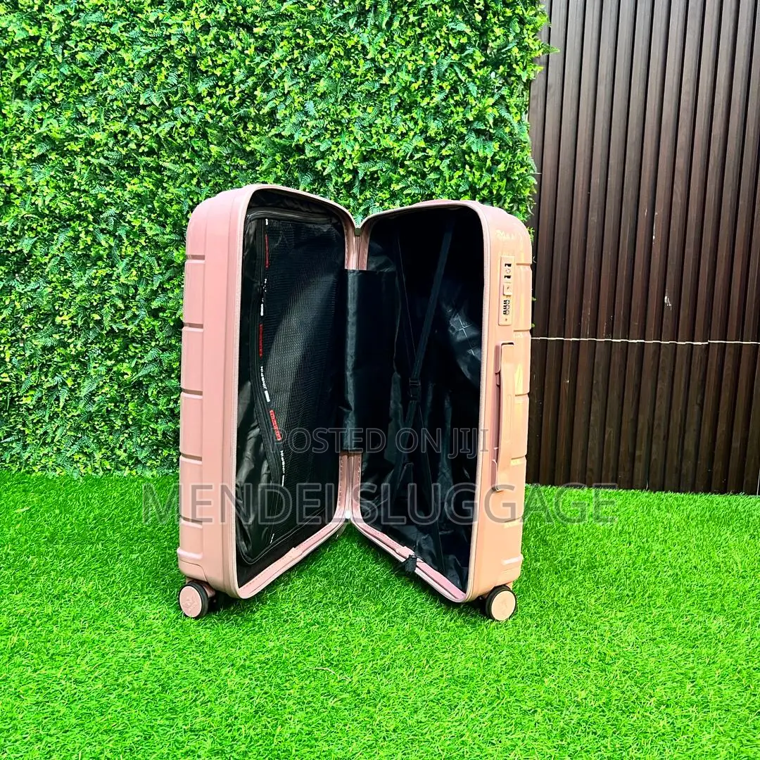 3-in-1 Pink Hard Shell Travel Luggage Set With Spinner Wheels