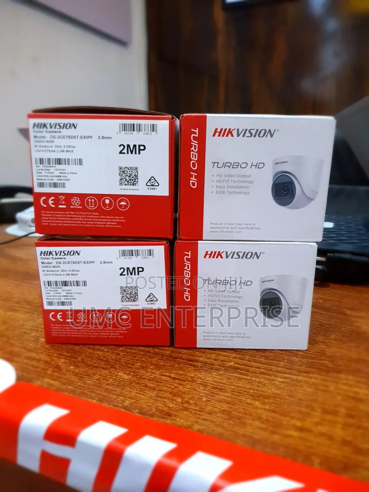 4 PCS of Hikvision 2mp Indoor Camera