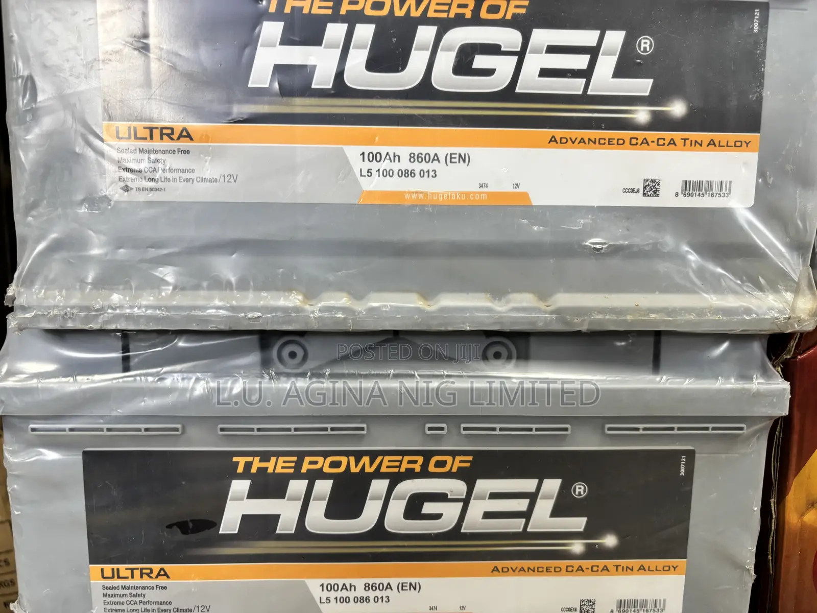 100amps Hugel Battery(Made in Turkey)