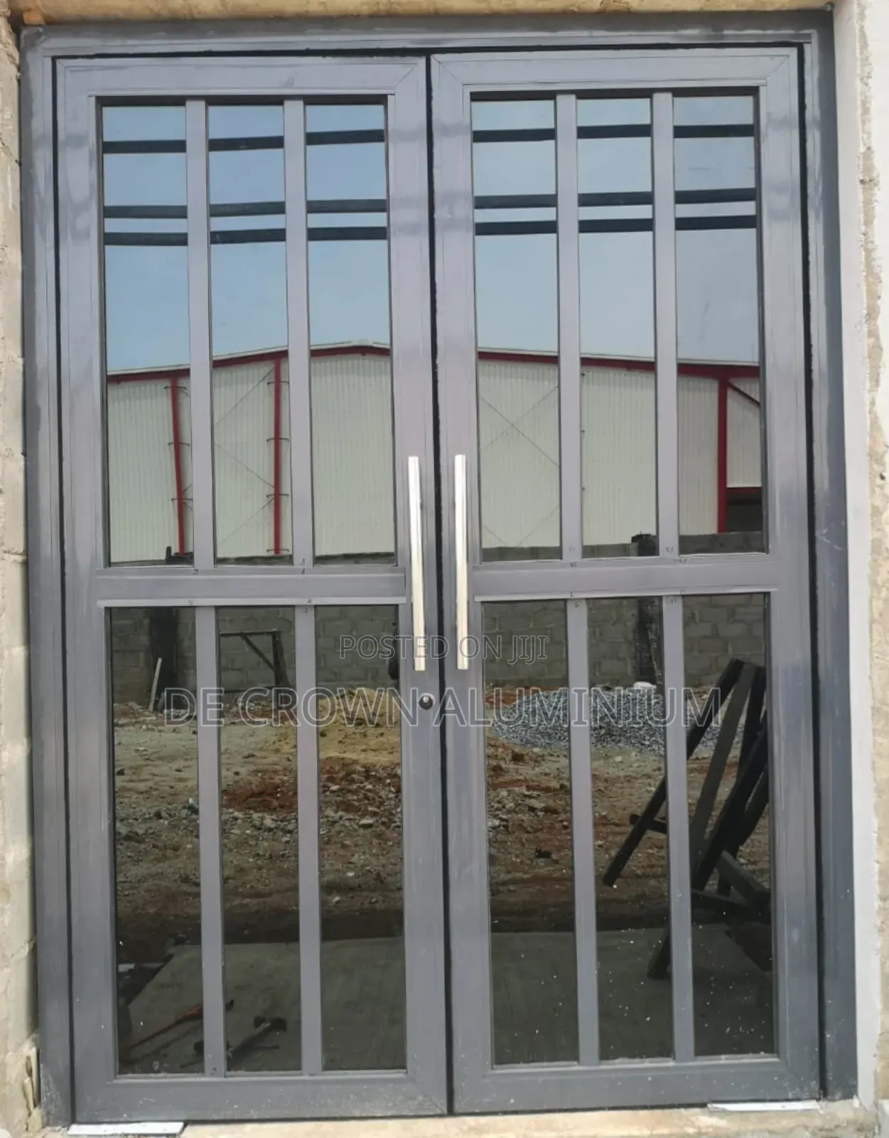Luxury Aluminium Double Glass Door With Burglary Design – Strong