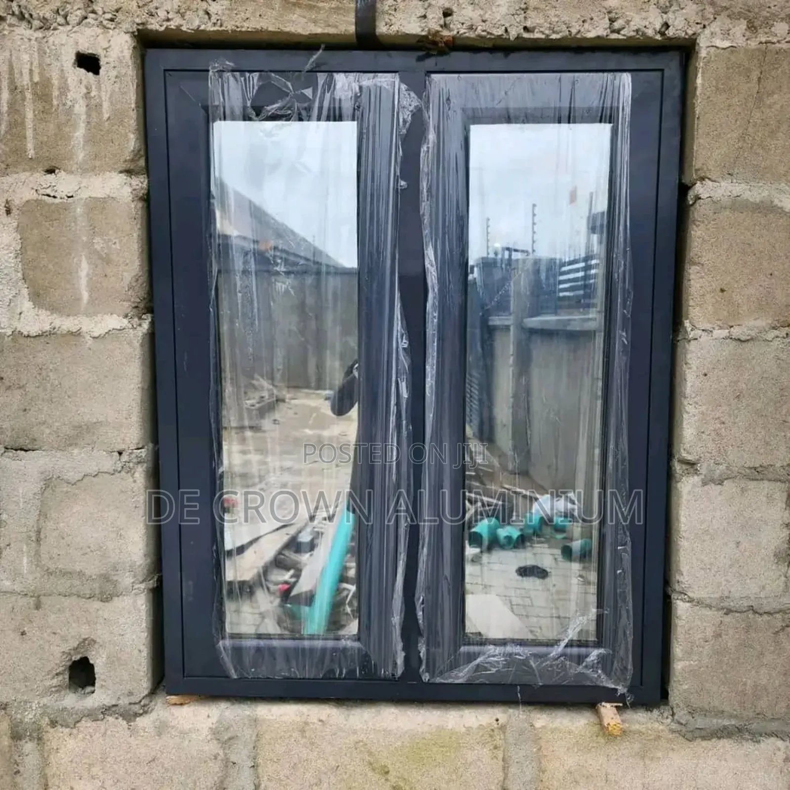 Strong Aluminium Casement Windows With Burglary Proof Grill + 5mm Glaz