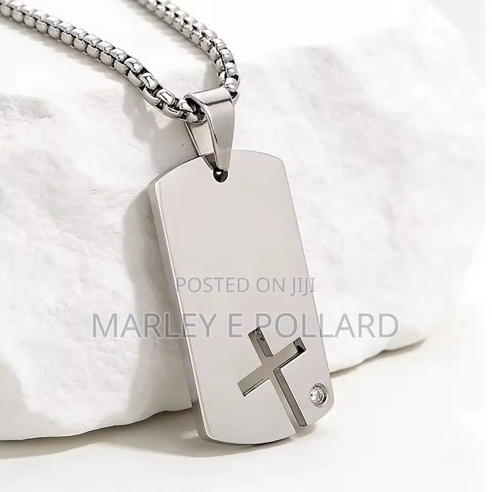 Dog Tag Cross Fashion Necklace